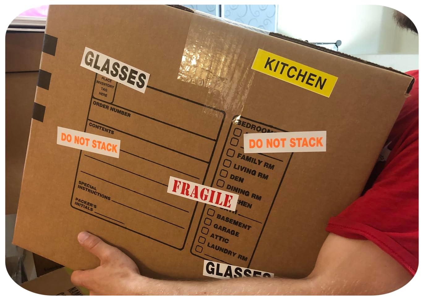 Tag-A-Room Color Coded Home Moving Box Labels, 800 Count 4 Bedroom House Pack + Fragile Stickers, Moving Supplies, Moving & Packing Stickers - Image 7