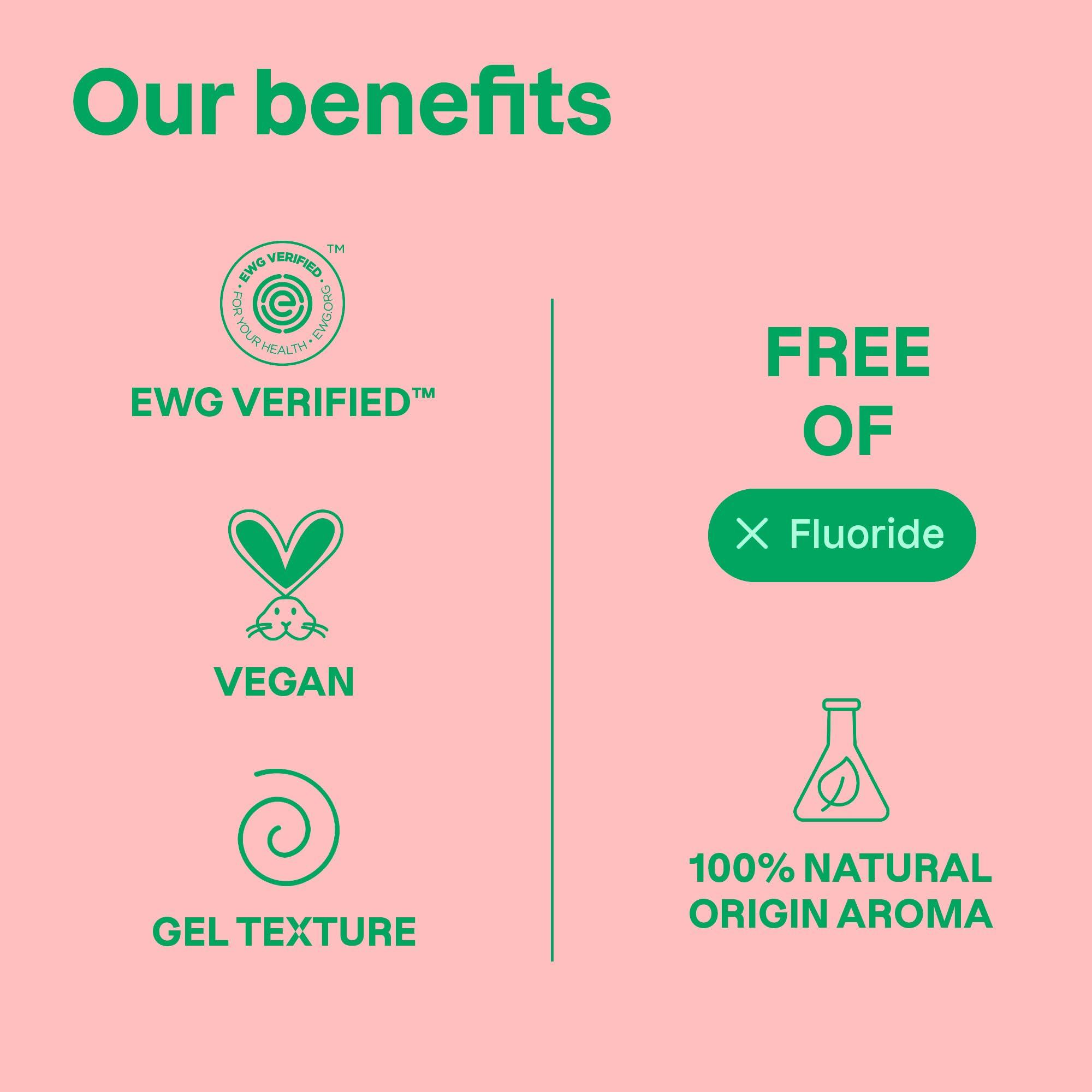 Attitude Baby and Child Fluoride-Free Training Toothpaste, EWG Verified, Naturally Derived Ingredients, Vegan, Strawberry, 2.6 Oz - Image 6