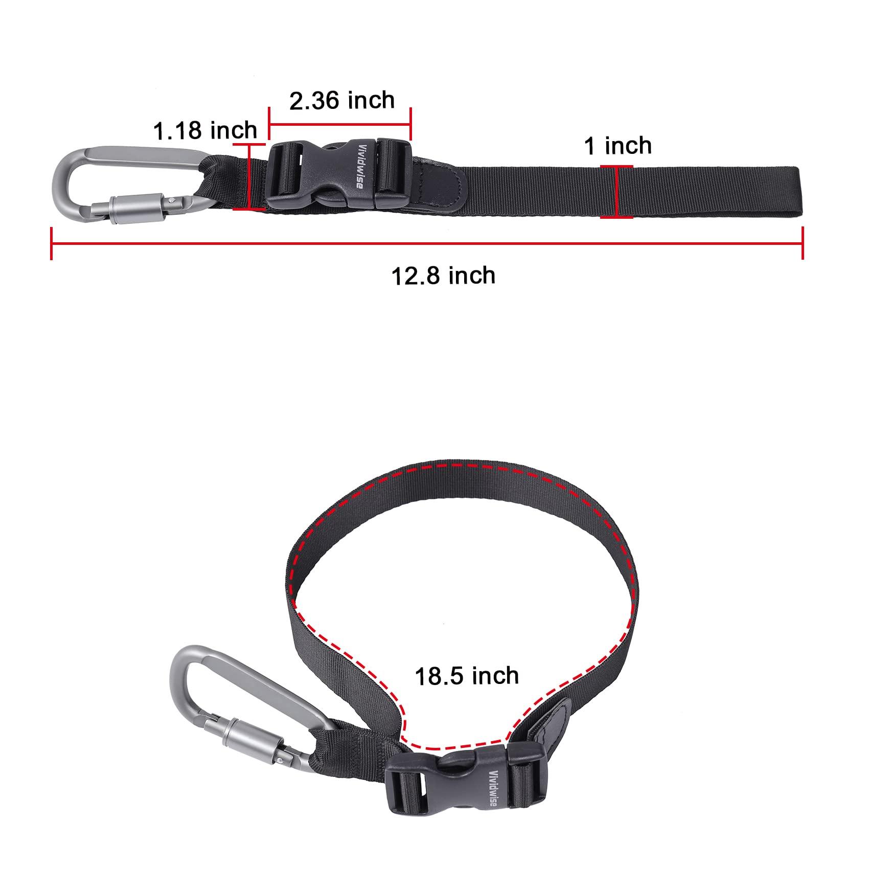 Vividwise Luggage Straps, Add a Bag Luggage Strap Jacket Gripper, Luggage Straps Carry-on Baggage Suitcase Straps Belts Travel Accessories (Black, Hook x 1) - Image 4