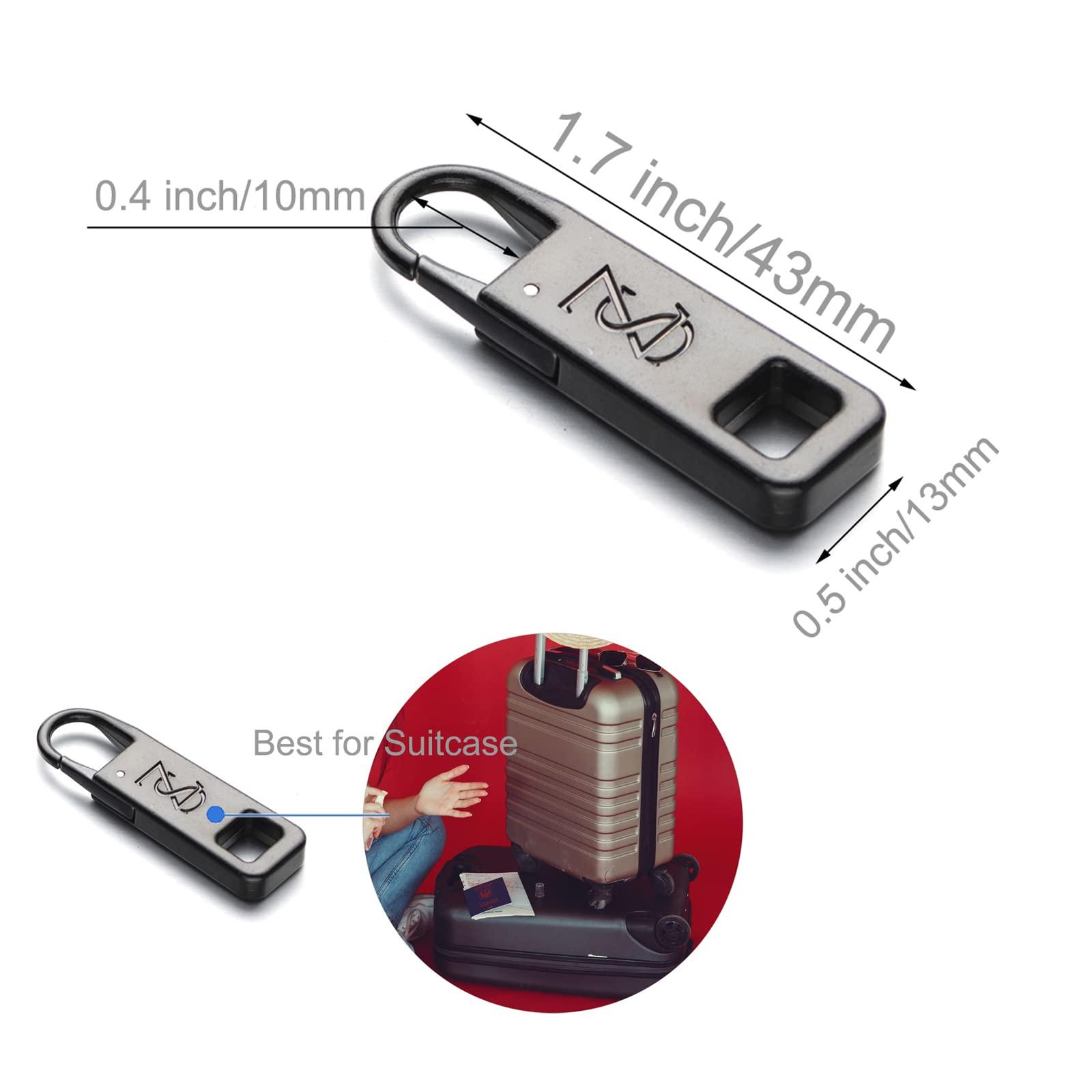 Zpsolution Luggage Zipper Pull Replacement - Heavy Duty Detachable Zipper Pullers Repair for Suitcases Easy to Use Larger Stronger - Image 4