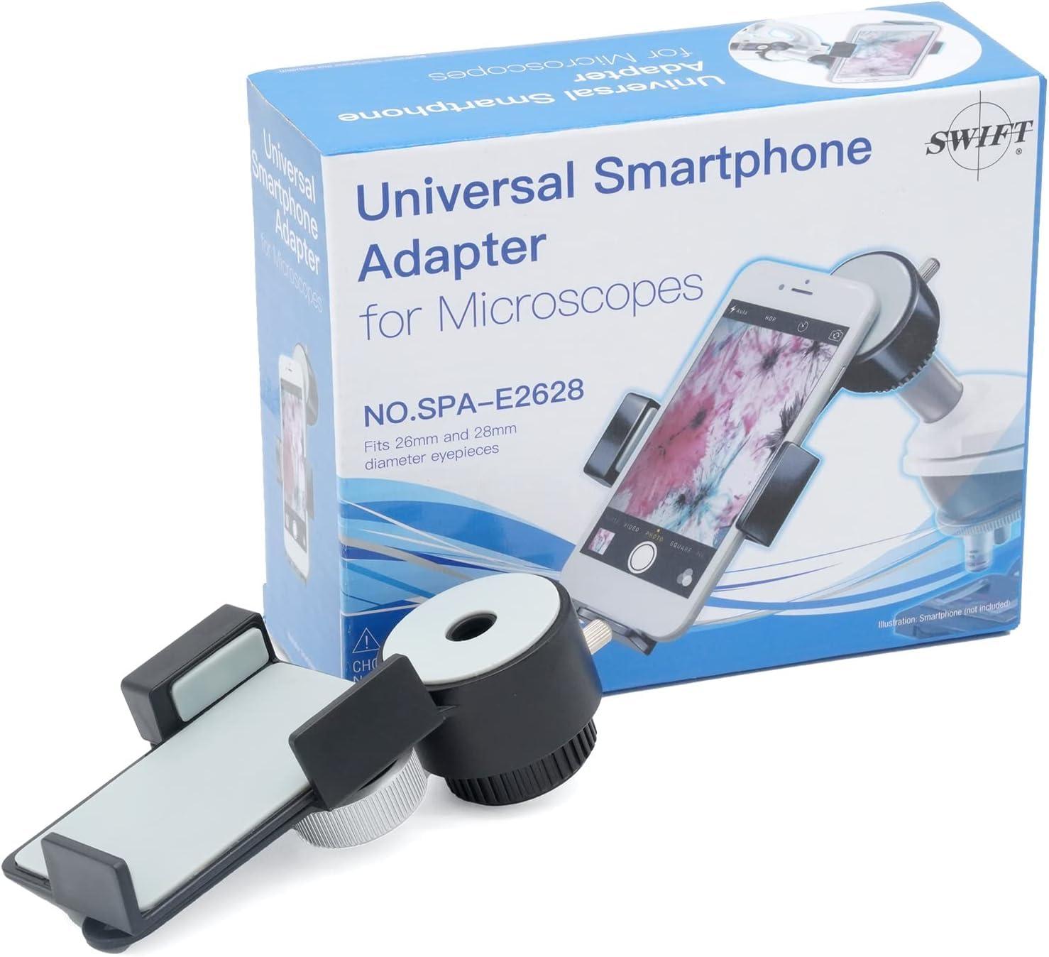 Swift Microscope Lens Adapter, Smartphone Camera Adapter Mount, Microscope Accessory (Fits 26mm28mm Eyepieces)