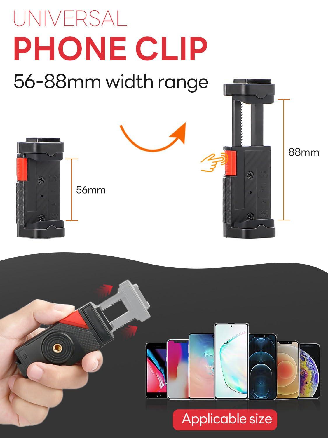 USKEYVISION Smartphone Video Vlogging Kit Metal Microphone Light Tiktok YouTube Podcast Equipment for iPhone 15/14/13 Mini/Pro/Max, Android Smartphone (V-Master) - Image 3