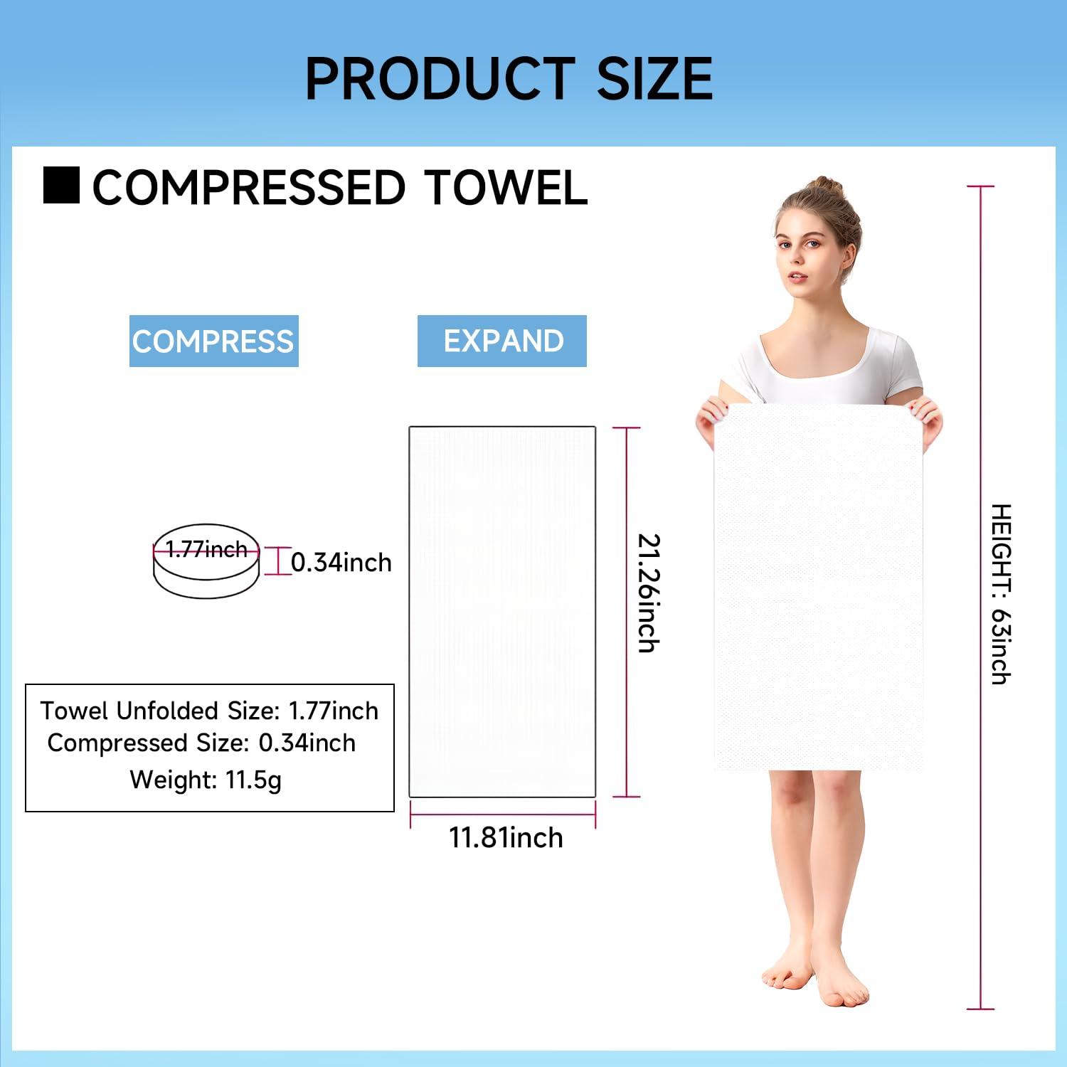 11.8in x 21.3 in Compressed Towels Thicker Style Magic Disposable Face Compressed Towel, Portable Washcloth Reusable for Travel Home, Outdoor Sports, Beauty Salon 12Packs - Image 2
