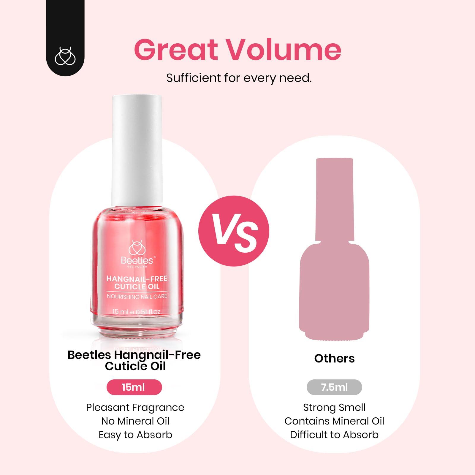 Beetles Cuticle Oil for Nail & Cuticle Care, 15ml Natural Rose Smell Oil with Vitamin E Nourish Condition Dry Stronger Nails SPA & Hand Manicure DIY Salon Needs Gifts for Her Women - Image 7