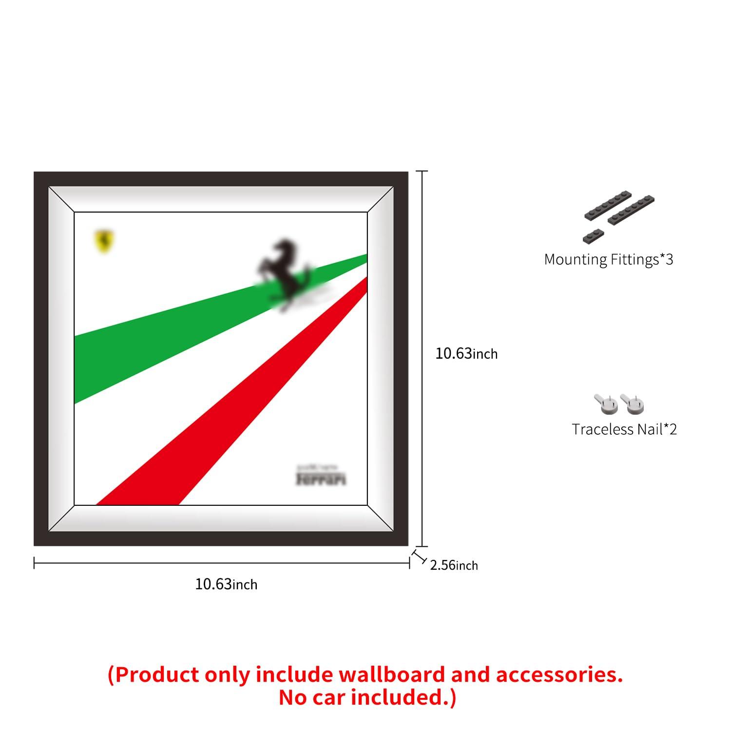 iLuane Display Wallboard for Lego Speed Champions Ferrari 76906, Adult Collectibles Wall Mount, Home or Office Décor (No Car Included) - Image 2