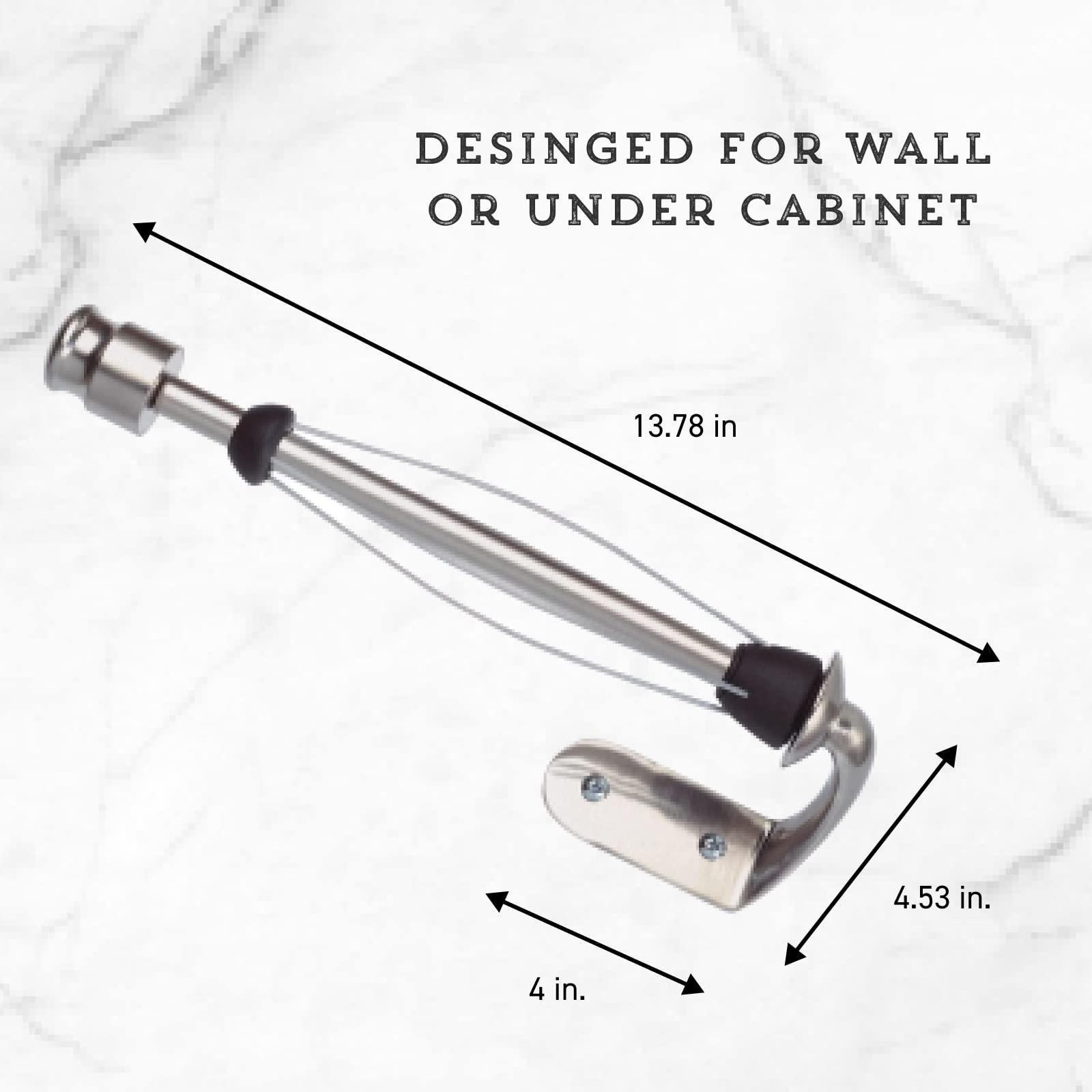 Kamenstein 4554ASB Perfect Tear Patented Wall Mount Paper Towel Holder with Rounded Finial, 14-Inch, Silver - Image 2