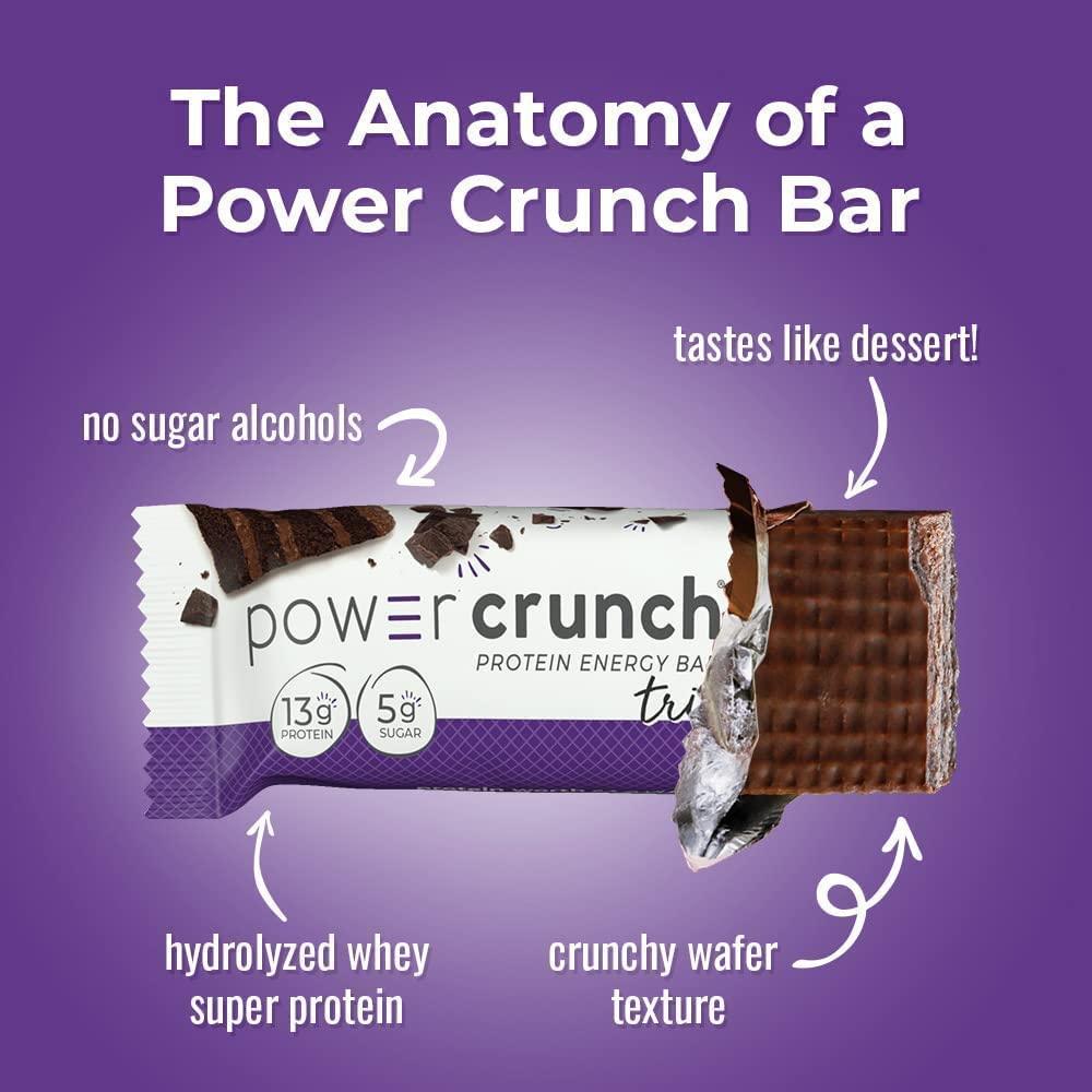 Power Crunch Protein Wafer Bars, High Protein Snacks with Delicious Taste, Triple Chocolate, 1.4 Ounce (12 Count) - Image 7