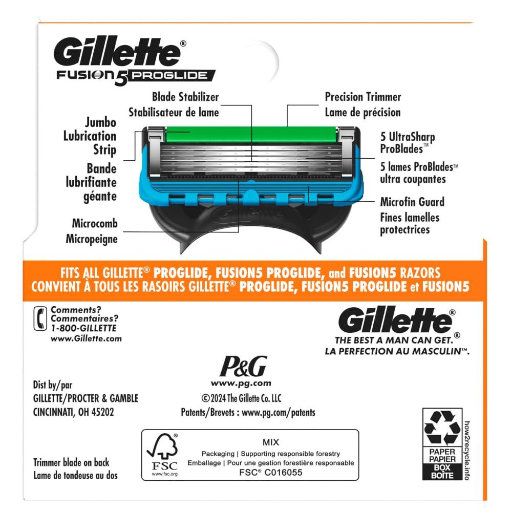 Gillette ProGlide Razor Refills for Men, 4 Razor Blade Refills - Image 10