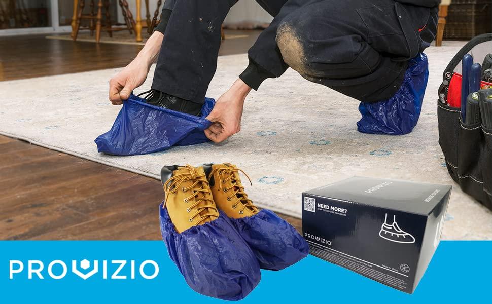 Provizio Supply Waterproof Shoe Covers Disposable Non Slip Extra Large Boot Cover - (40 Pairs) - Image 2