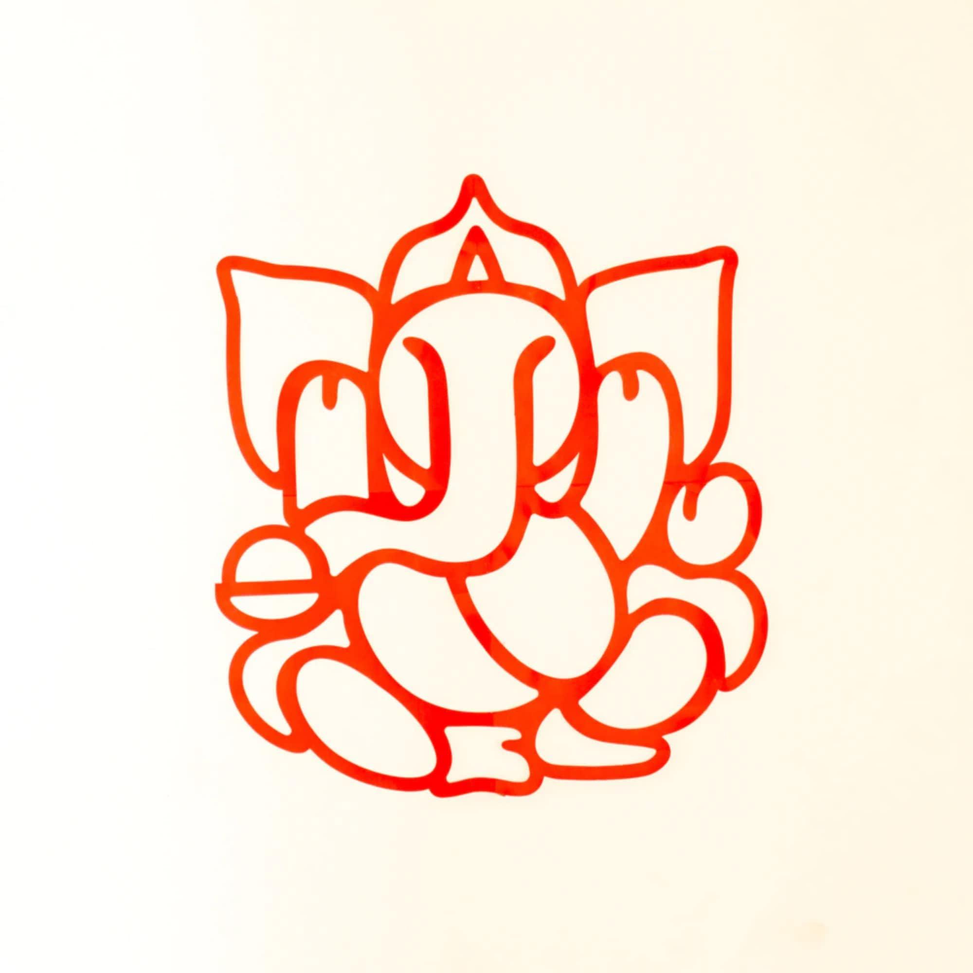 Desi Favors Red Huge Lord Ganesh Cutouts | Indian DIY Backdrop Decorations | Ganapati Pooja Backdrop Decoration | Indian Goodes Cultures Events | Traditional Cutout | 27x23 inch (Pack of 2) - Image 5