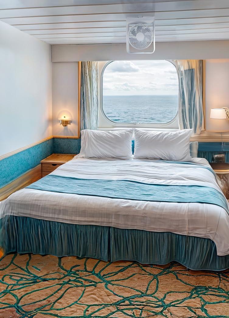 SAILPAK Ship-EEZ Cruise Ship Approved Fan, Magnetically Hangs from Stateroom Ceilings and Walls, The Original Cruise Fan - Image 2