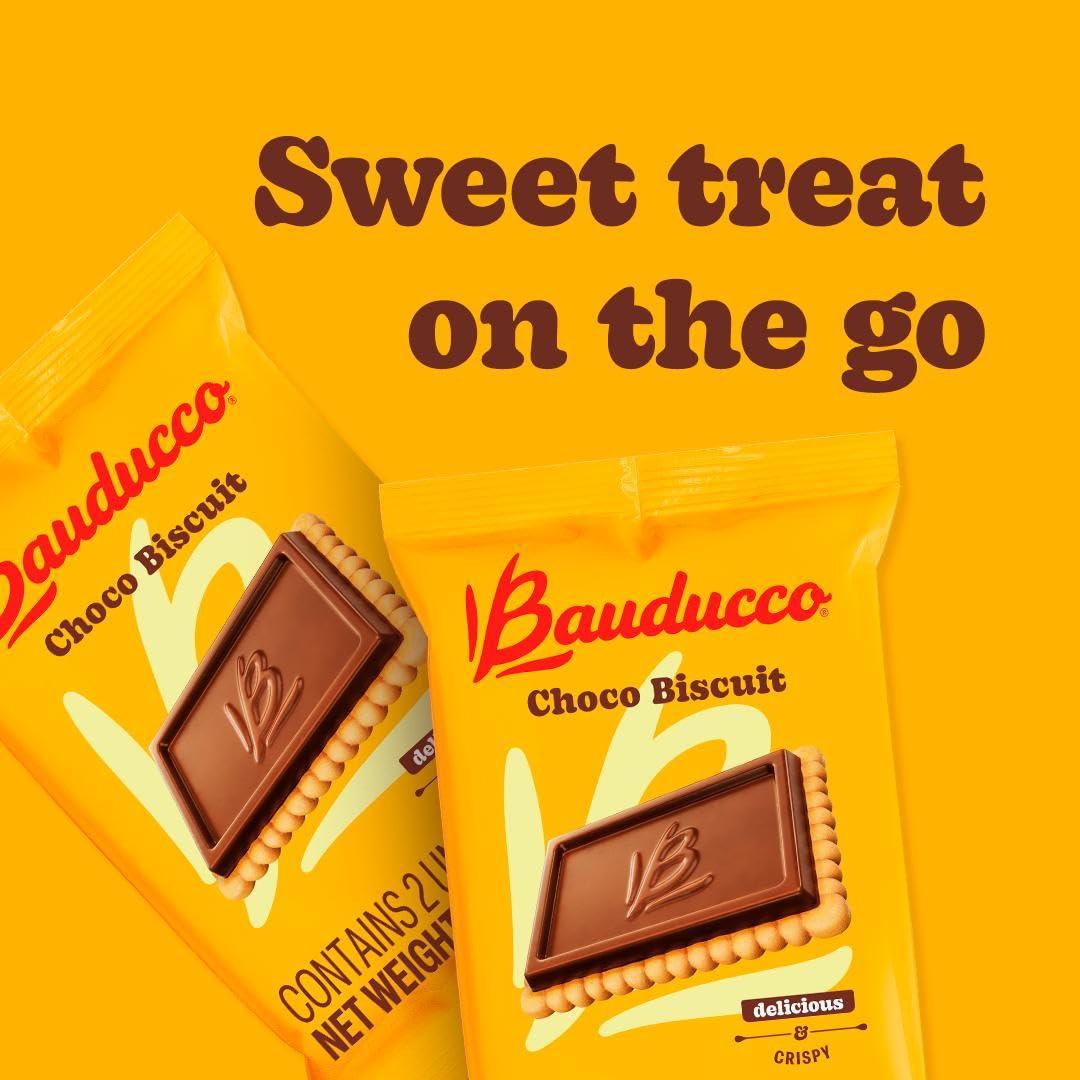 Bauducco Choco Biscuit Cookies, 25.3 oz (Pack of 40) - Crispy & Delicious Chocolate Cookies, Individually Wrapped for Snacks, Dessert & Lunch Boxes - 2 Cookies per Pack - Image 6