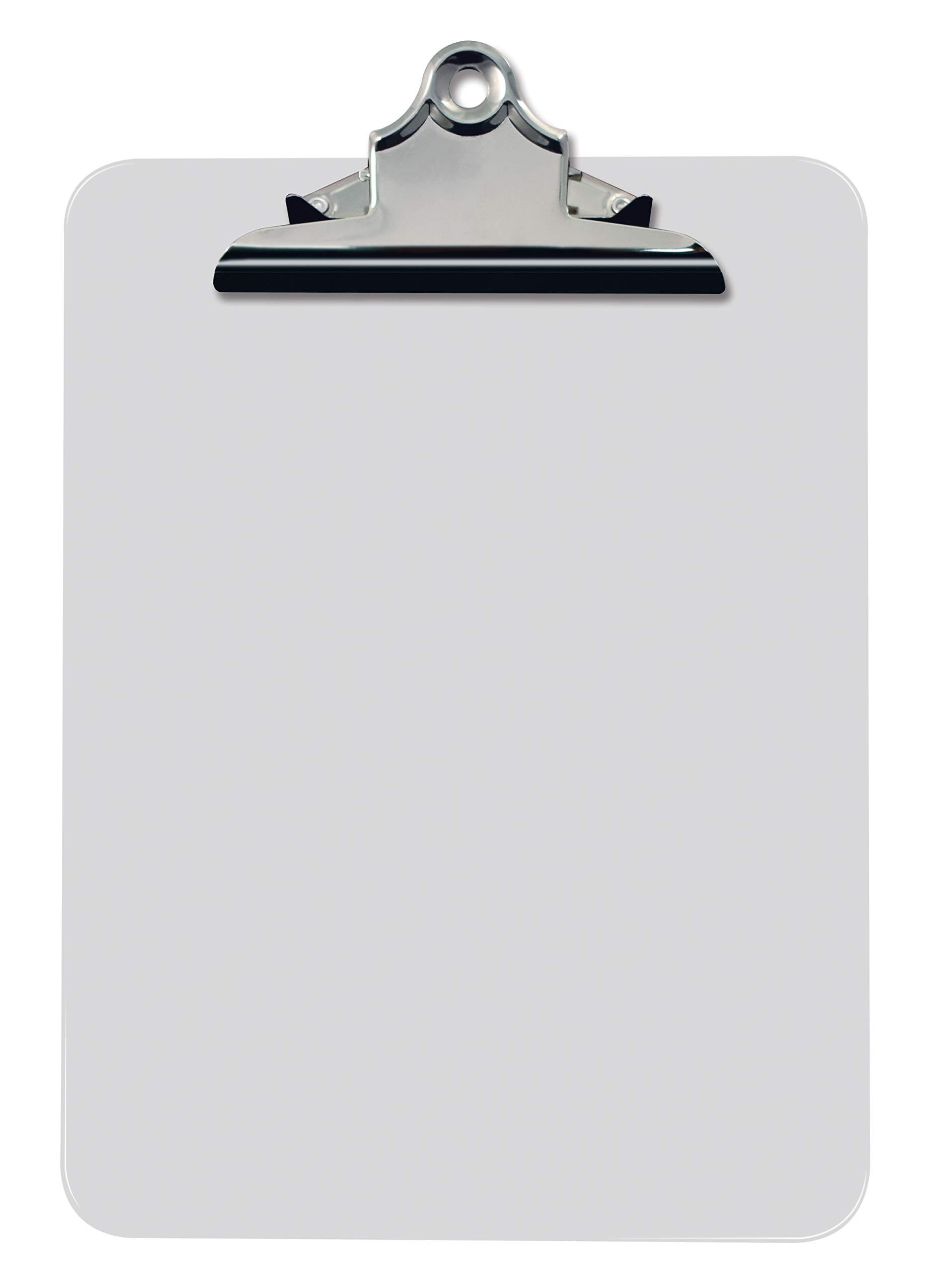 Better Office Products Clear Plastic Clipboards, 12 Pack, Durable, 12.5 x 9 Inch, Standard Metal Clip, Transparent, See-Through Clear, Set of 12 - Image 5