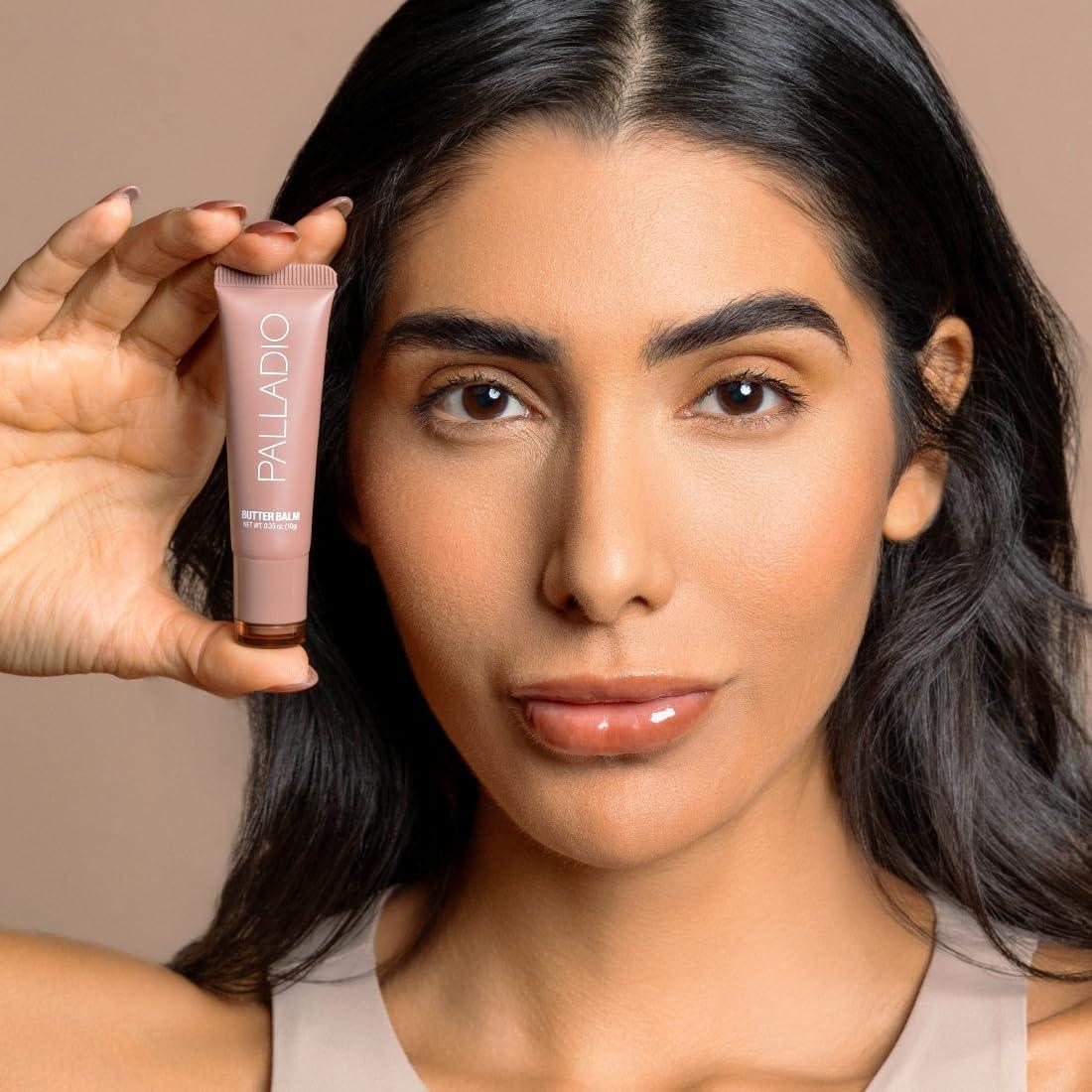 Palladio Butter Balm - Hydrating Lip Balm with Sheer Tint, Aloe, Peptides, Shea Butter, and Vegan Formulation for Instant Moisture, Shine, and Soothing Lip Care, Caramel Glazed - Image 4