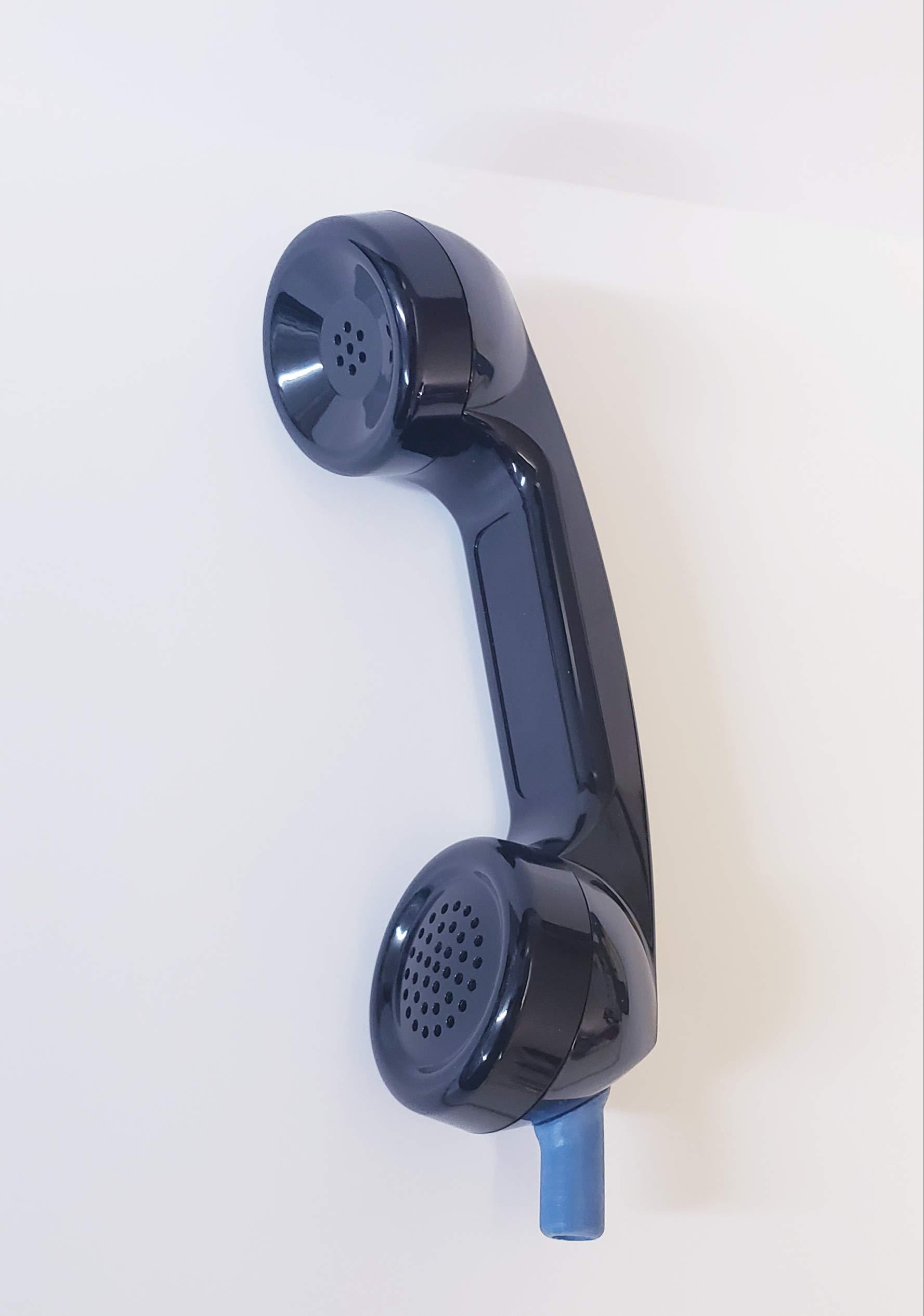 Retro Telephone Handset Black - Image 2