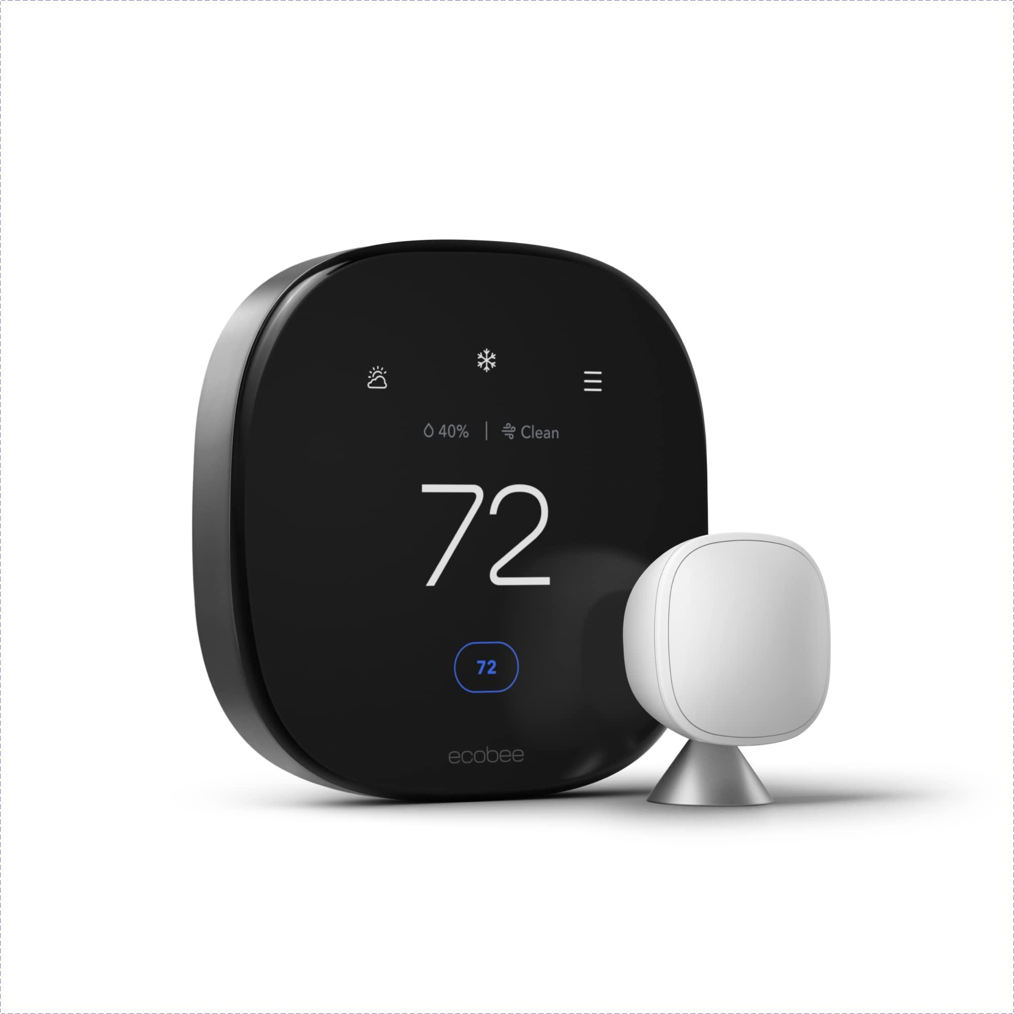 ecobee Smart Thermostat Premium with Smart Sensor and Air Quality Monitor - Programmable Wifi Thermostat - Works with Siri, Alexa, Google Assistant - Image 14