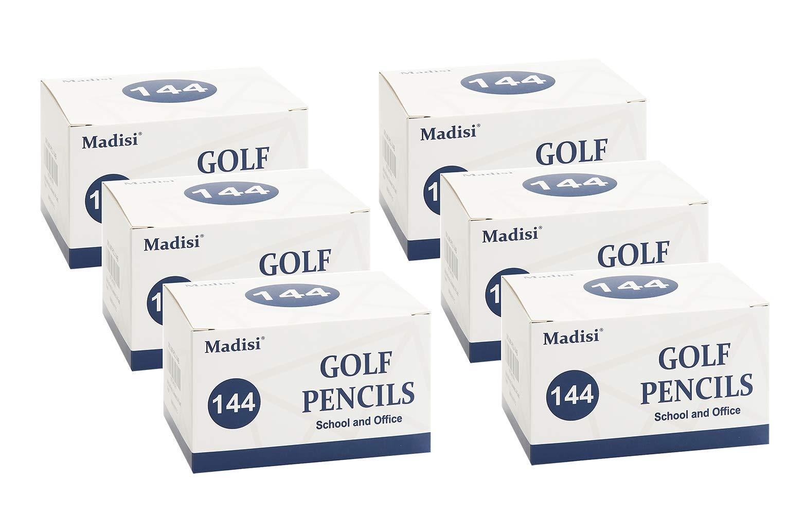 Madisi Golf Pencils, #2 HB Half Pencils, 3.5" Mini Pencils, Pre-Sharpened, 6 Boxes, 864 Count - Image 1