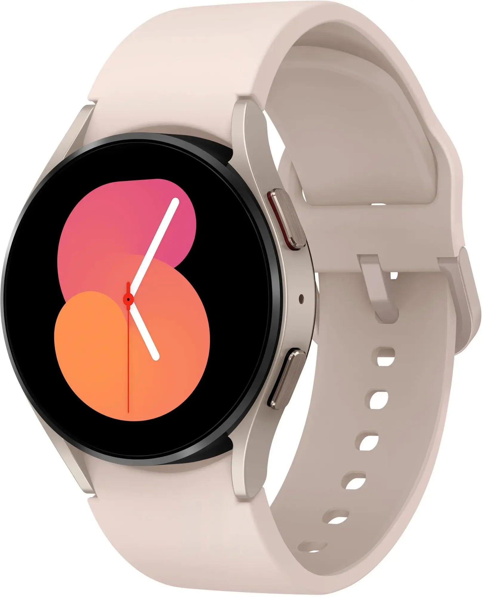 Samsung Galaxy Watch 5 (40mm, WiFi + 4G LTE) 1.2" Super AMOLED Smartwatch GPS Bluetooth w/ Advanced Sleep Coaching, Bioactive Sensor, Water Resistant R905U (Generic Charger, Pink Gold) (Renewed) - Image 5