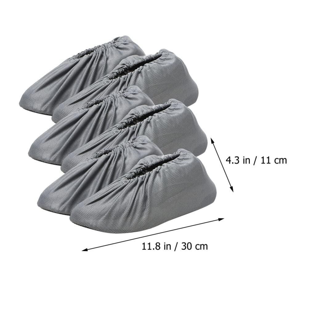 Kisangel 3 Pairs Reusable Shoe Covers Indoor Boot Covers Dust Foot Covers for Home Washable Daily Use,Grey - Image 2