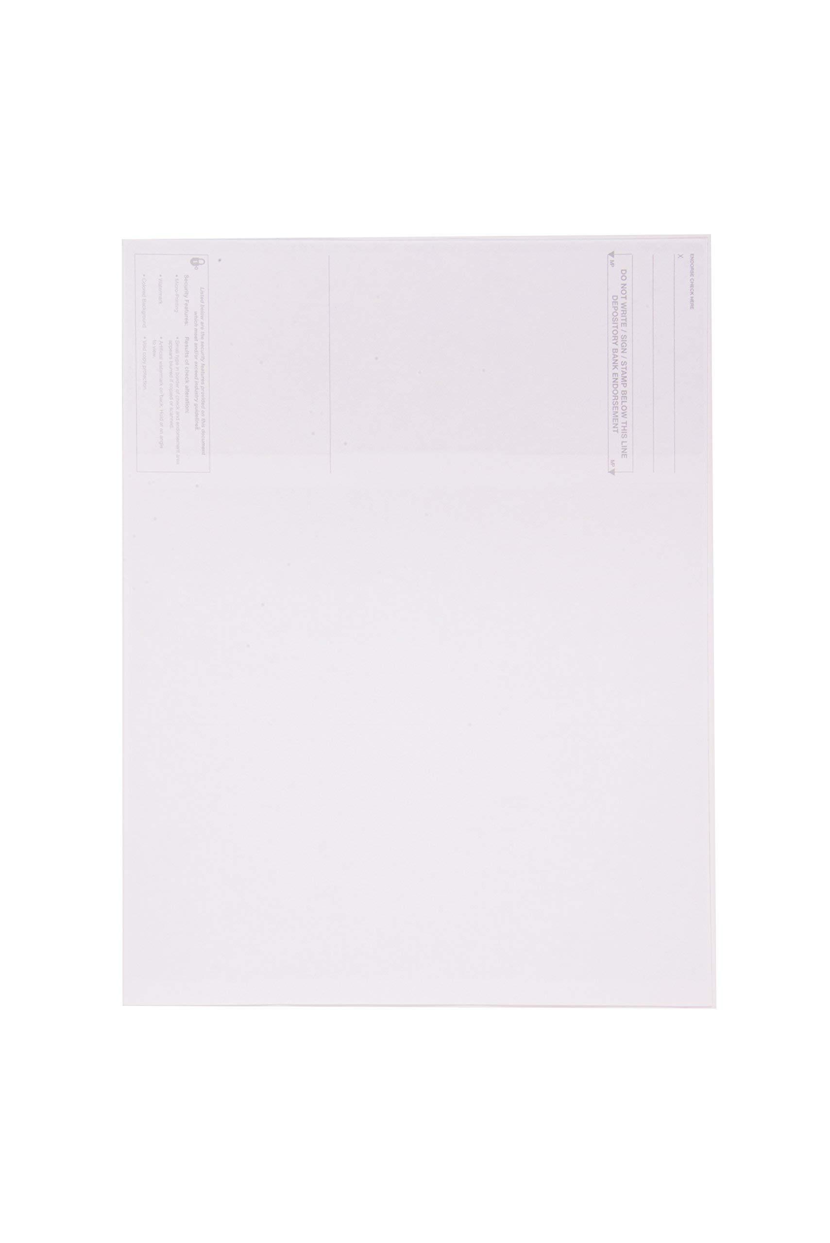 CheckOMatic Computer Business and Personal Check Paper - 100 Pack High Security Check Paper Top Blank Stock Checks Laser Printer Compatible with QuickBooks - Blue Diamond - Image 4