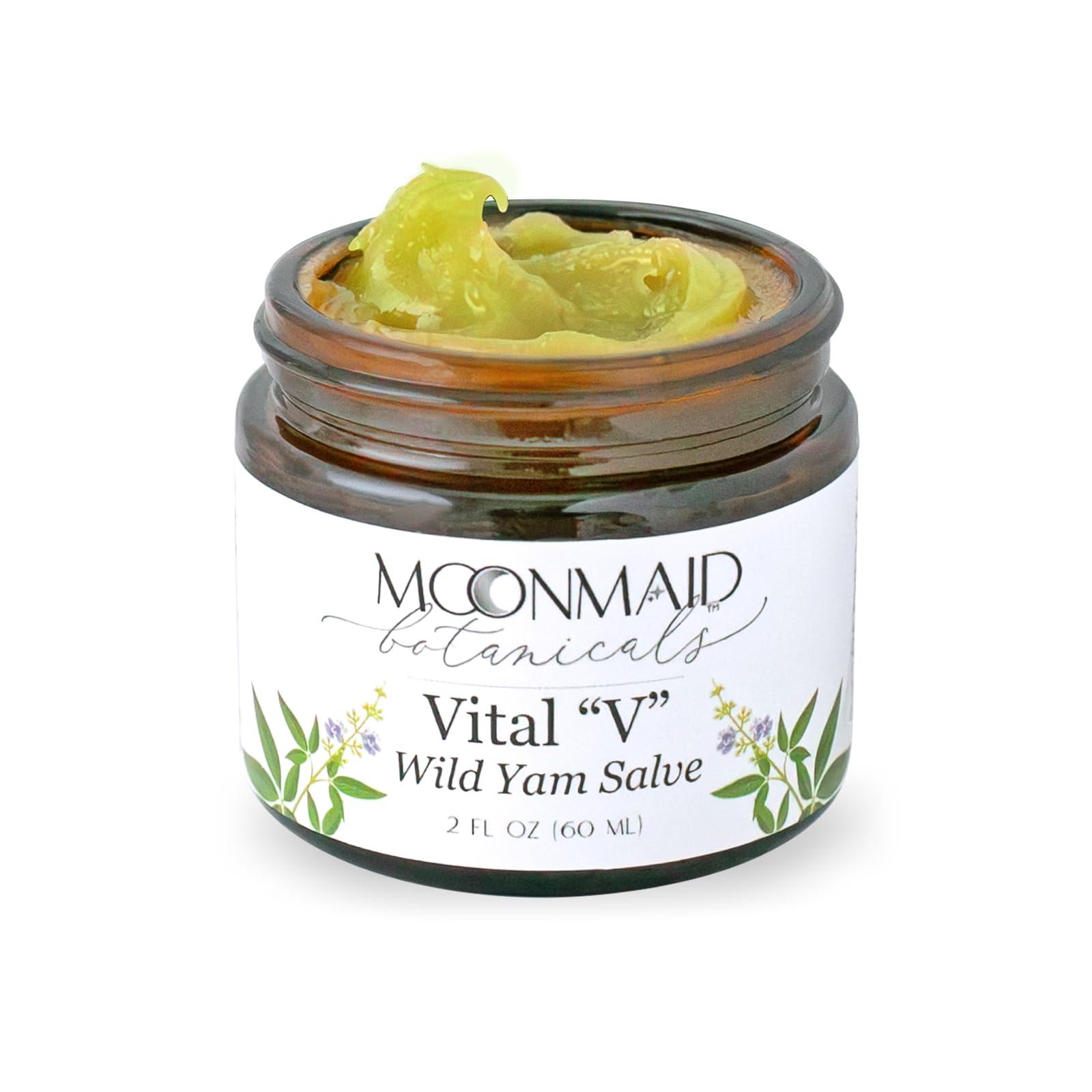 MoonMaid Botanicals Vital V Wild Yam Salve for Sensitive Skin 2 Oz Jar | Soothing Relief for Vaginal Dryness & Rejuvenation | Calming, Hydrating, and Soothing Formula - Image 2