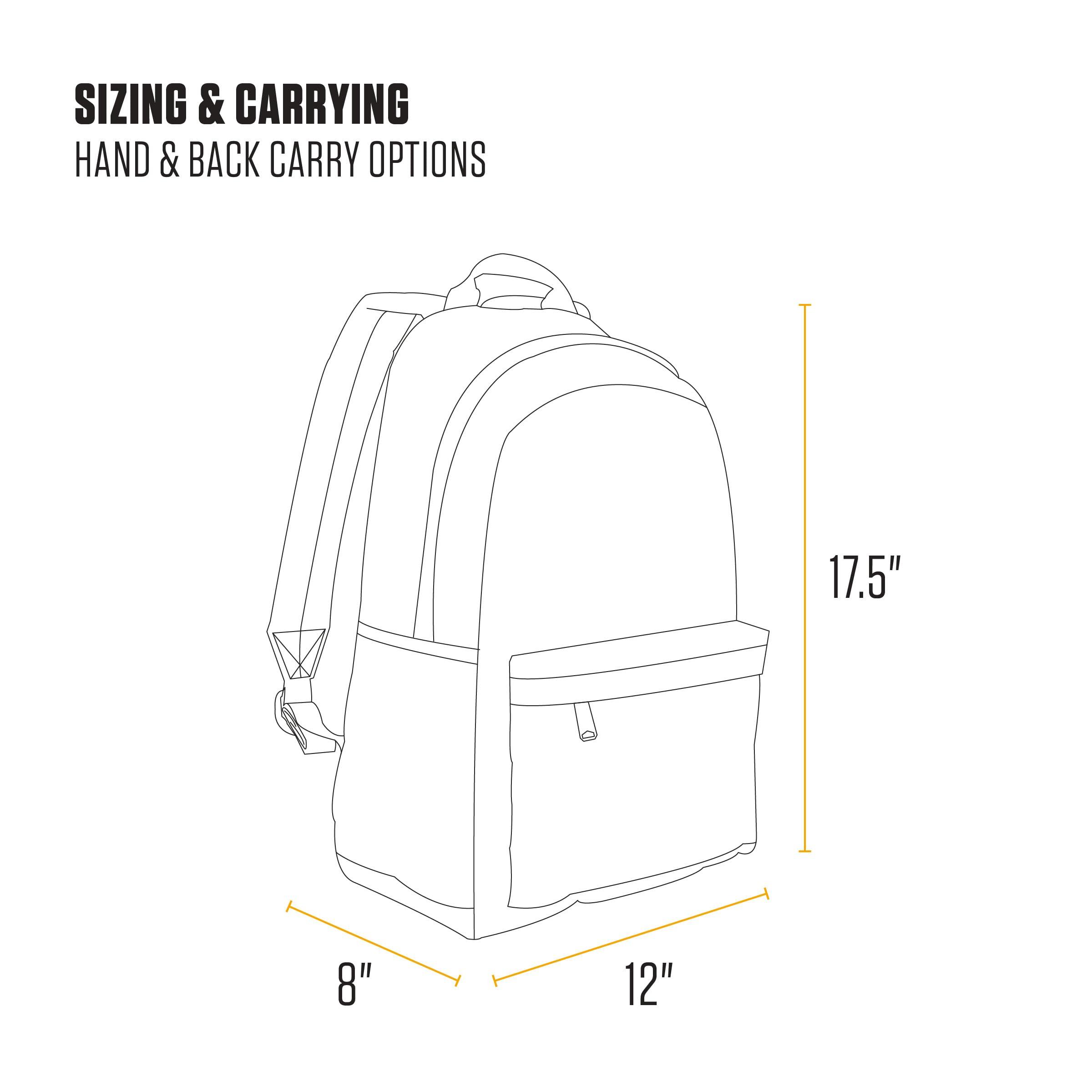 Carhartt 21L Classic Laptop Backpack, Water-Resistant Pack W/ 15" Laptop Sleeve and Organizational Compartments, PFAS Free, Black - Image 7