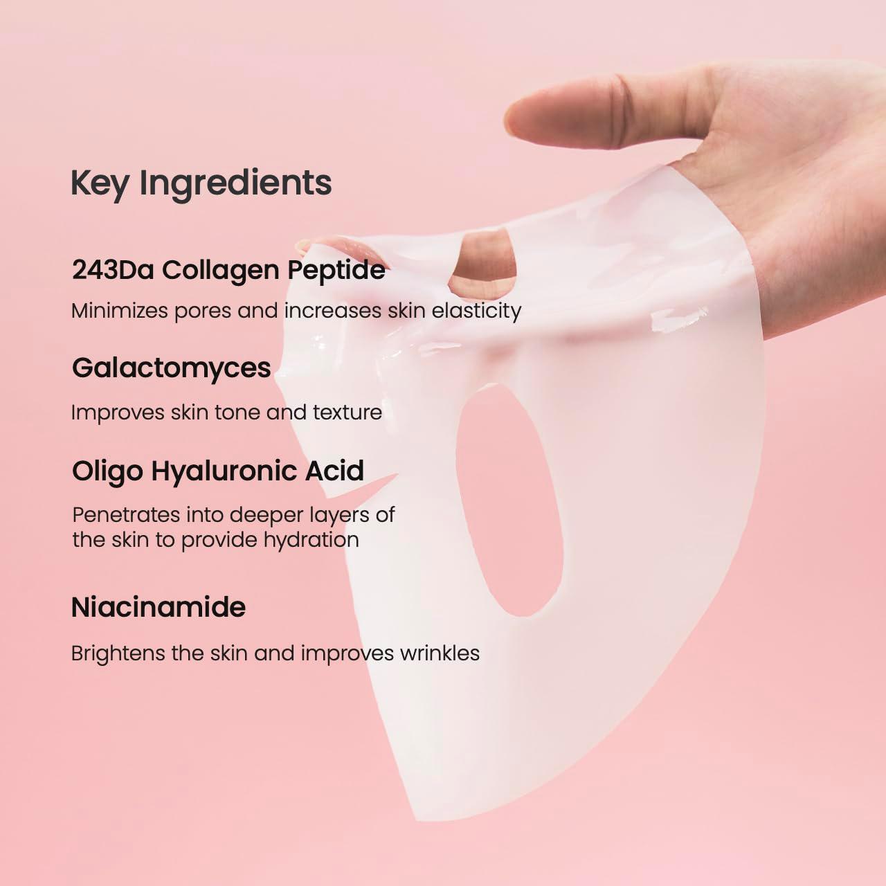 BIODANCE Bio-Collagen Real Deep Mask, Hydrating Overnight Hydrogel Mask, Pore Minimizing, Elasticity Improvement, 34g x4ea - Image 6