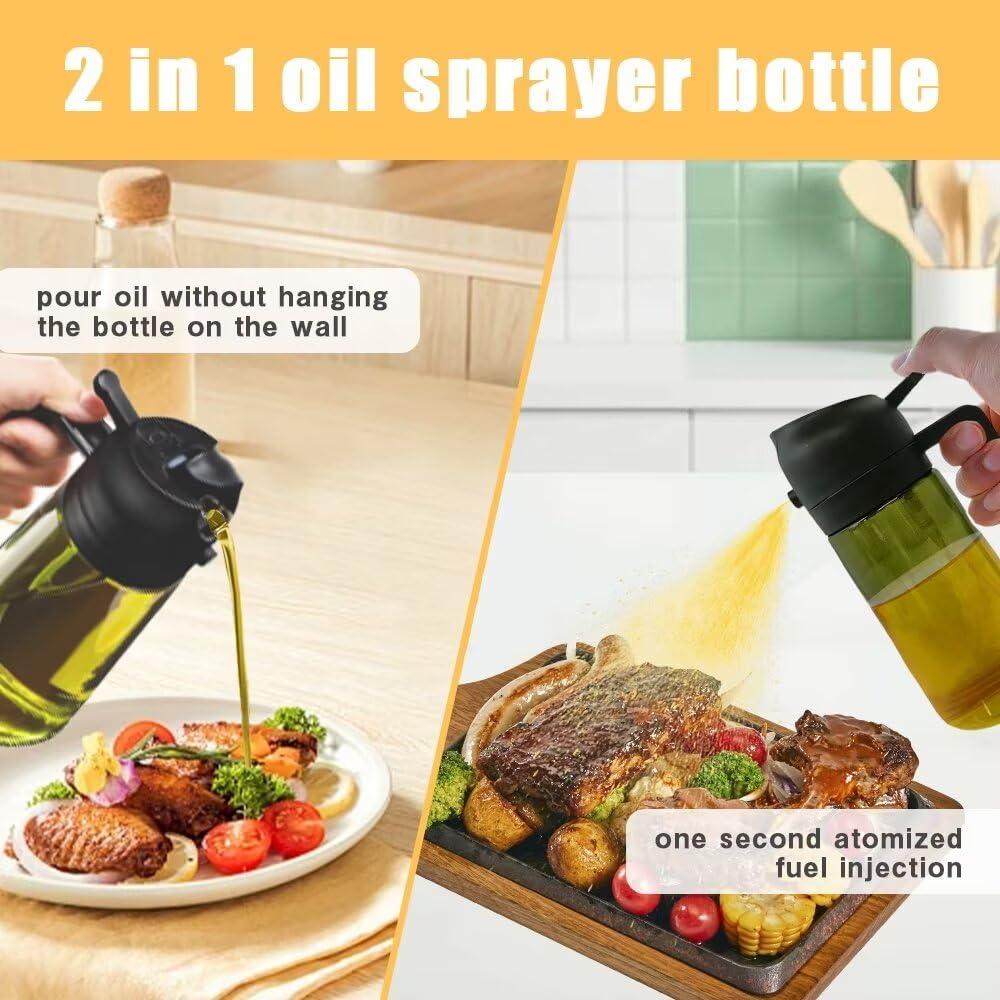HWHIEUAIK Kitchen Maiden 2 in 1 Oil Dispenser, 2024 New Kitchenmaiden 2 In 1 Oil Sprayer for Cooking，Olive Oil Dispenser Bottle Spray And Pour for Air Fryer, Salad, Frying, BBQ - Image 3