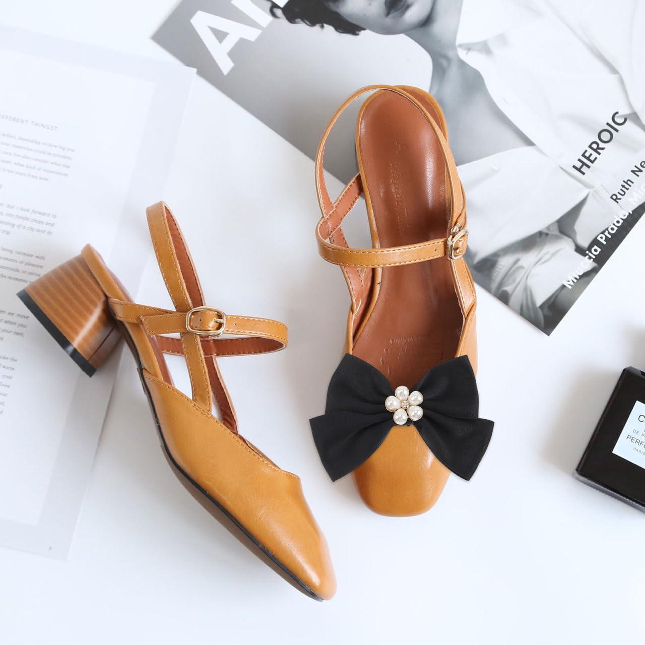 Holibanna Bow Shoe Clips 1 Pair Removable Buckle Elegant Pearl Charms Decoration DIY for Women Girls Bridal Wedding - Image 7