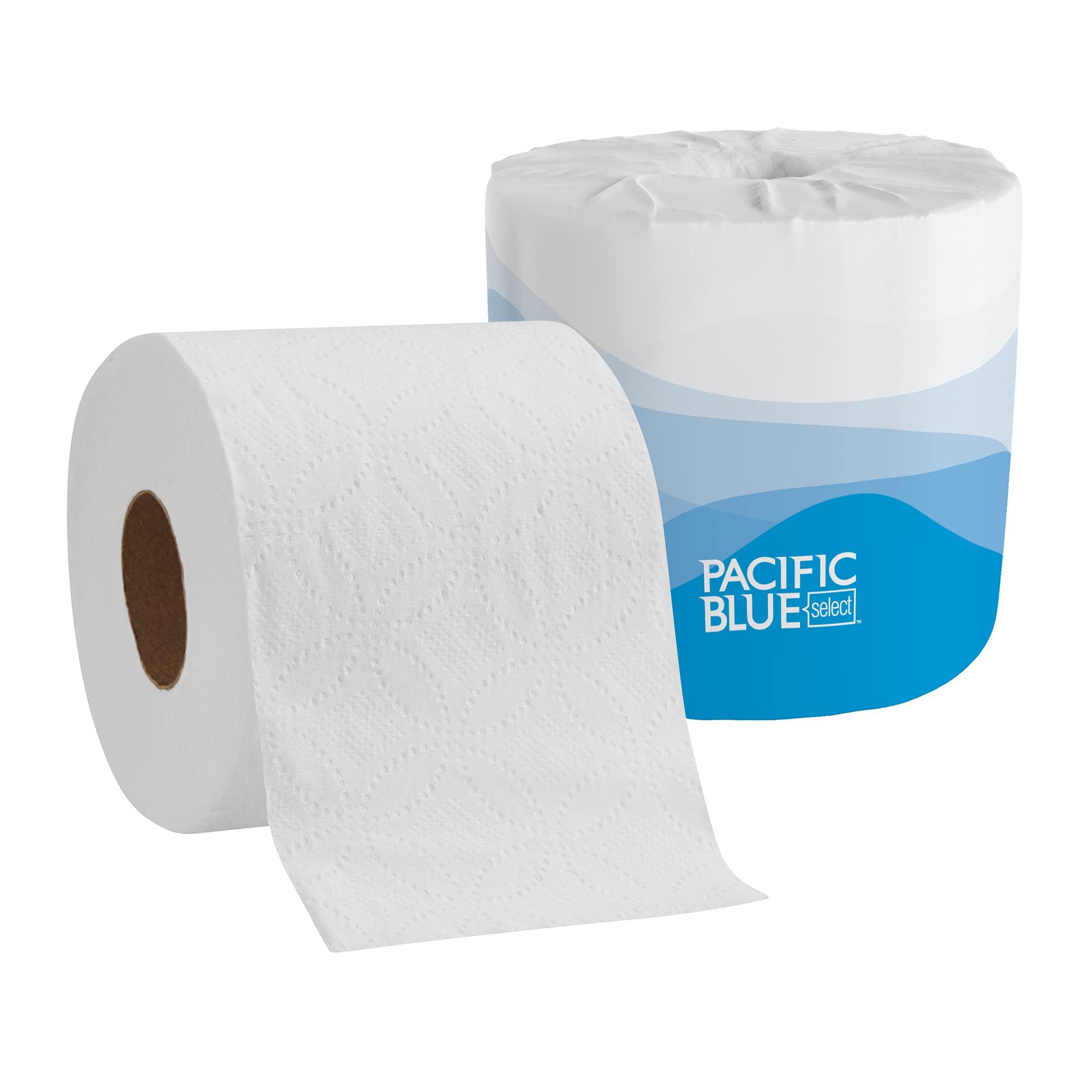 Georgia-Pacific Pacific Blue Basic 2-Ply Embossed Toilet Paper,18280/01, 550 Sheets Per Roll, 80 Rolls Per Case - Image 6