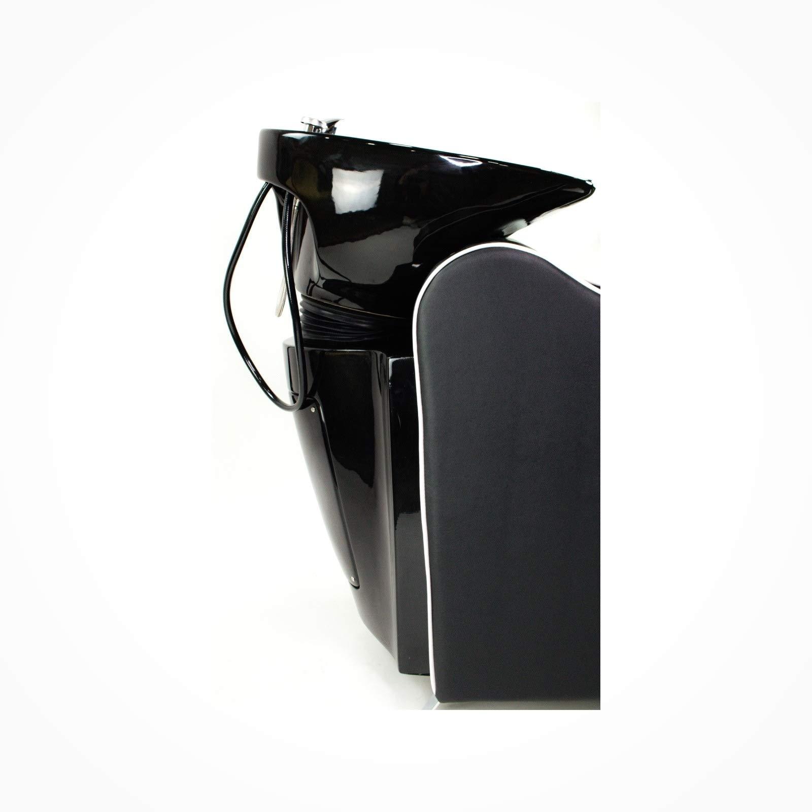 Belgrade Shampoo Backwash Unit w/Shampoo Bowl, Sink & Faucet for Beauty Spa Barber Shop, Professional Hair Salon Equipment, Black - Image 4