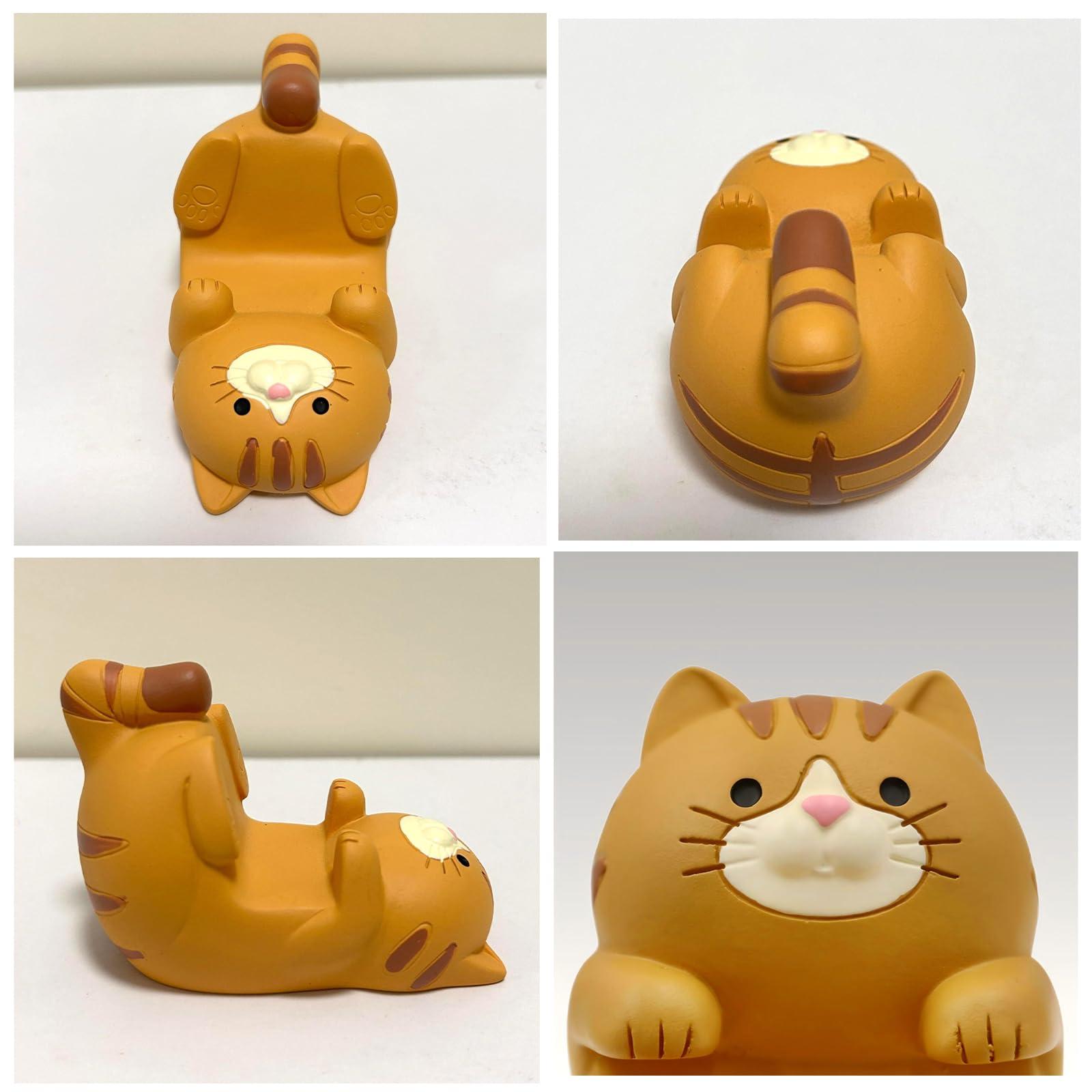 Gwindrise Cat Phone Stand Holder, Resin Desk Decor Accessory for Smartphones, Cute Phone Holder Gift for Cat Lovers, 3.3 x 2.3 x 2.0 inches, Orange - Image 5