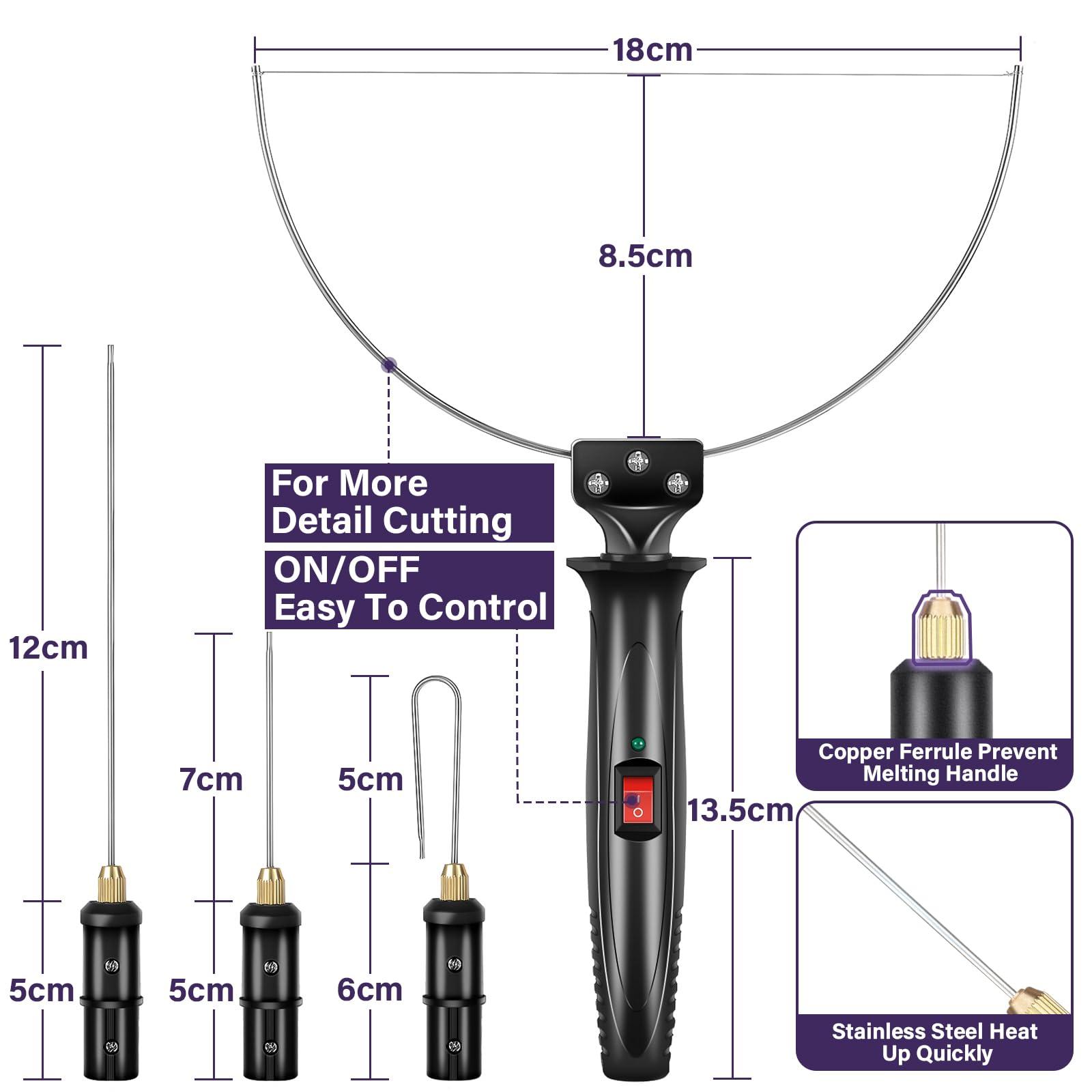 4 in 1 Foam Cutter Set, GOCHANGE Electric Cutting Machine Pen Tools Kit, 100-240V / 18W Styrofoam Cutting Pen With Electronic Voltage Transformer Adaptor - Image 2