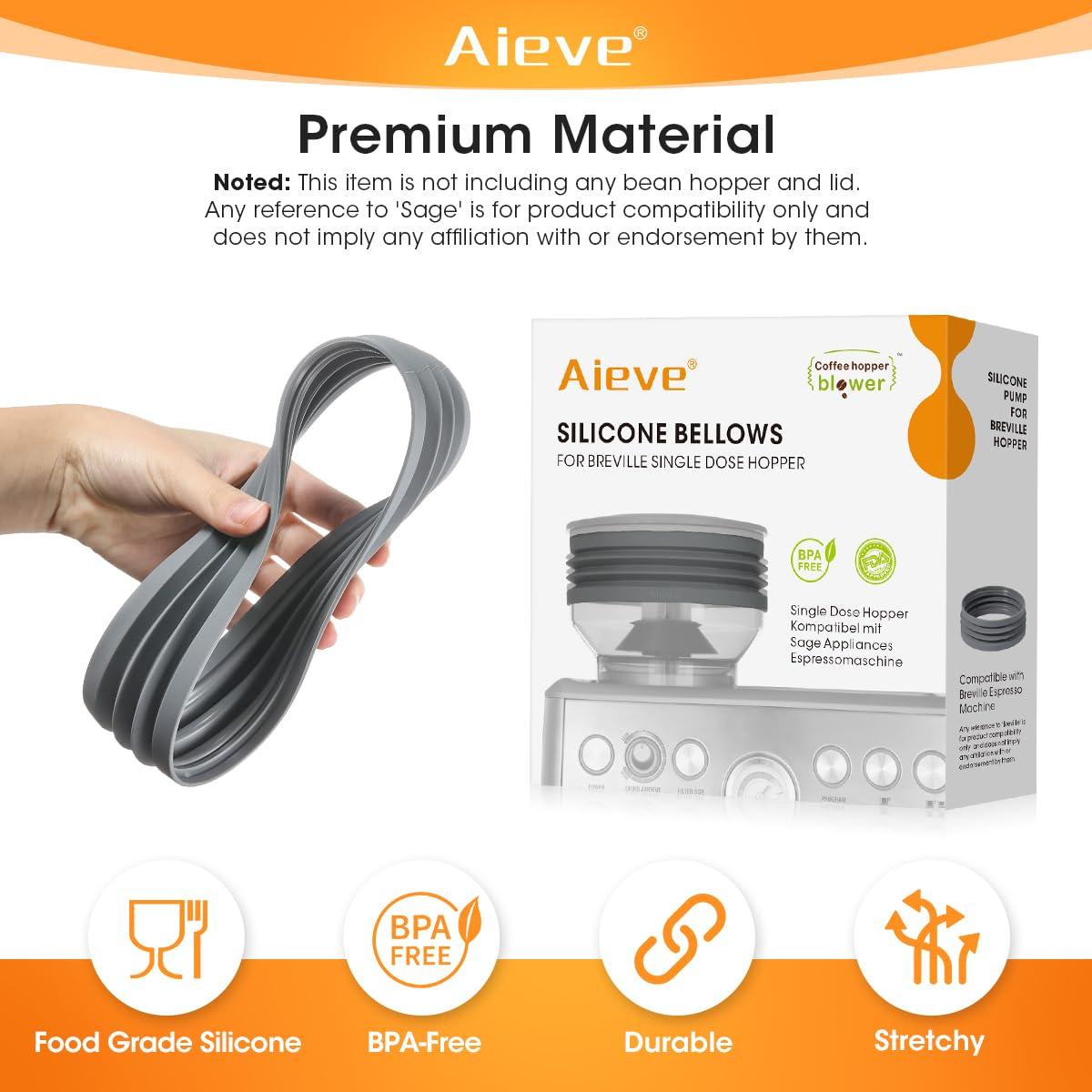 AIEVE Silicone Bellow Compatible for Breville Barista Express, Single Dose Hopper for Breville Espresso Machine,Gray - Image 6