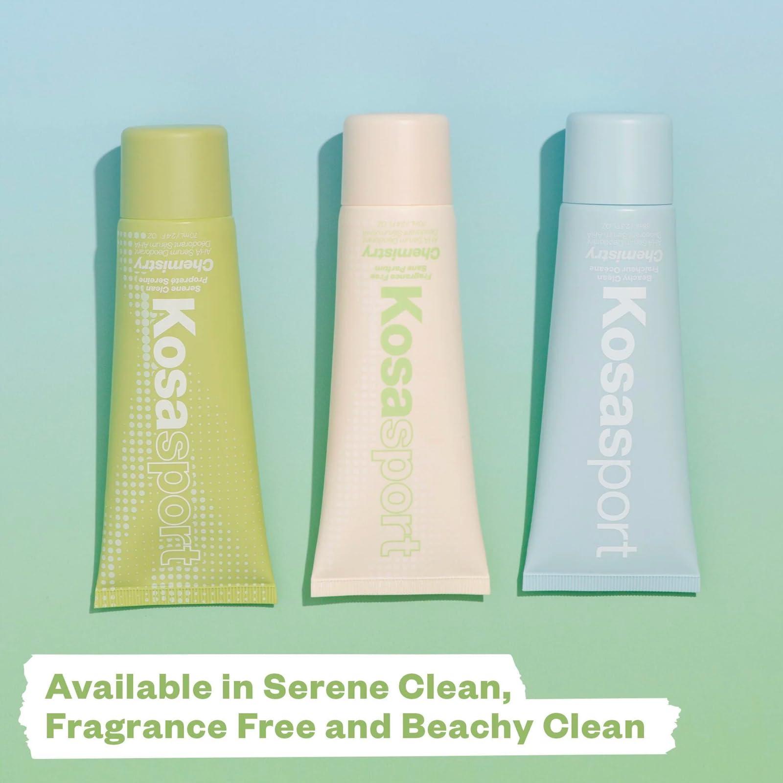 Kosas Chemistry Deodorant - Aluminium and Baking Soda Free + BO-Fighting AHA Serum that Exfoliates, Softens, and Nourishes the Skin, (Serene Clean) - Image 8