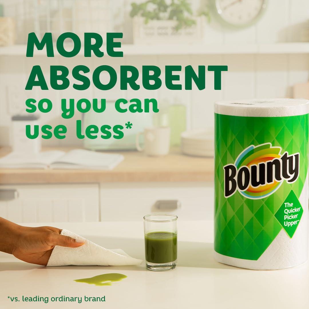 Bounty Full Sheet Paper Towels, White, 2 Triple Rolls - 6 Regular Rolls - Image 3