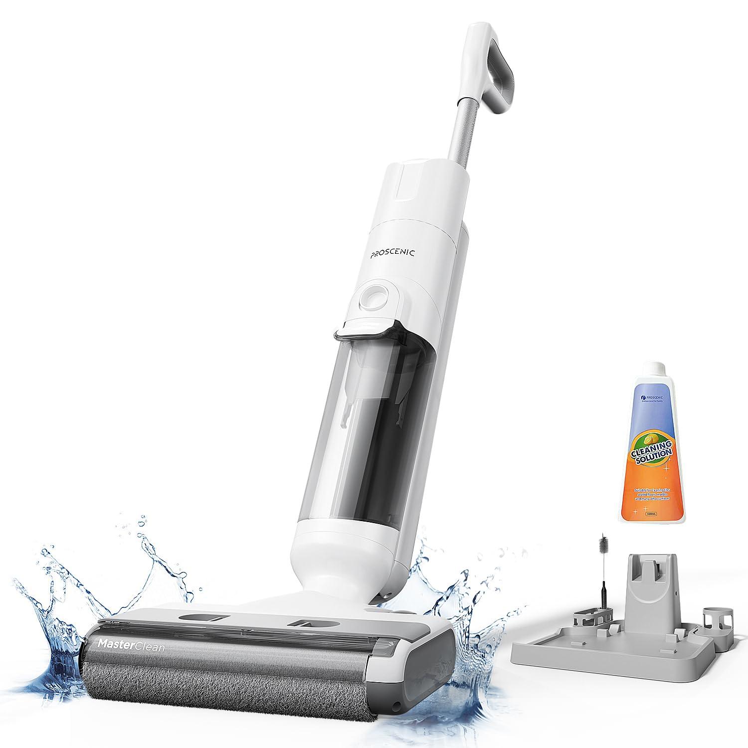 Proscenic F10 Pro Cordless Wet Dry Vacuum Cleaner, Vacuum and Mop Combo with One-Button Auto Self-Cleaning, 3-in-1 Vacuum Mop for Hard Floors, High-Capacity Dual Tanks, Edge Clean, Ease of Use