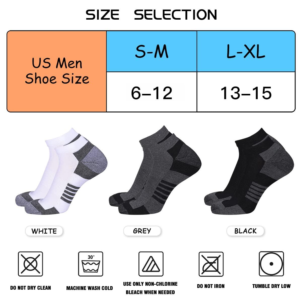 COOVAN 10 Pairs Mens Ankle Socks Men 10 Pack Low Cut Comfort Cushion Casual Socks - Image 2