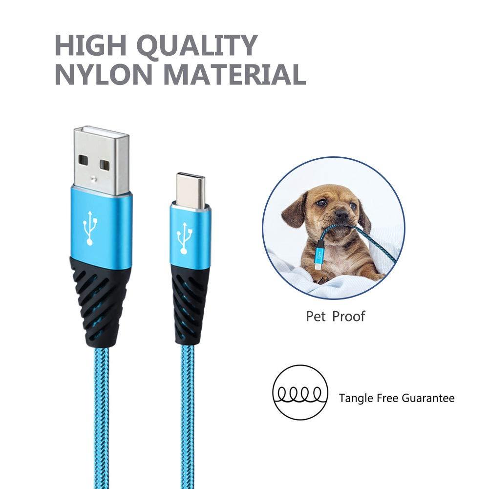 Bynccea Type C Charger Cable 10FT 4-Pack Fast Charging Cord USB A to USB C Cell Phone Charger Nylon Braided Compatible with Samsung Galaxy S10 S9 S8 Note 10 9 Pixel LG V30 - Image 4