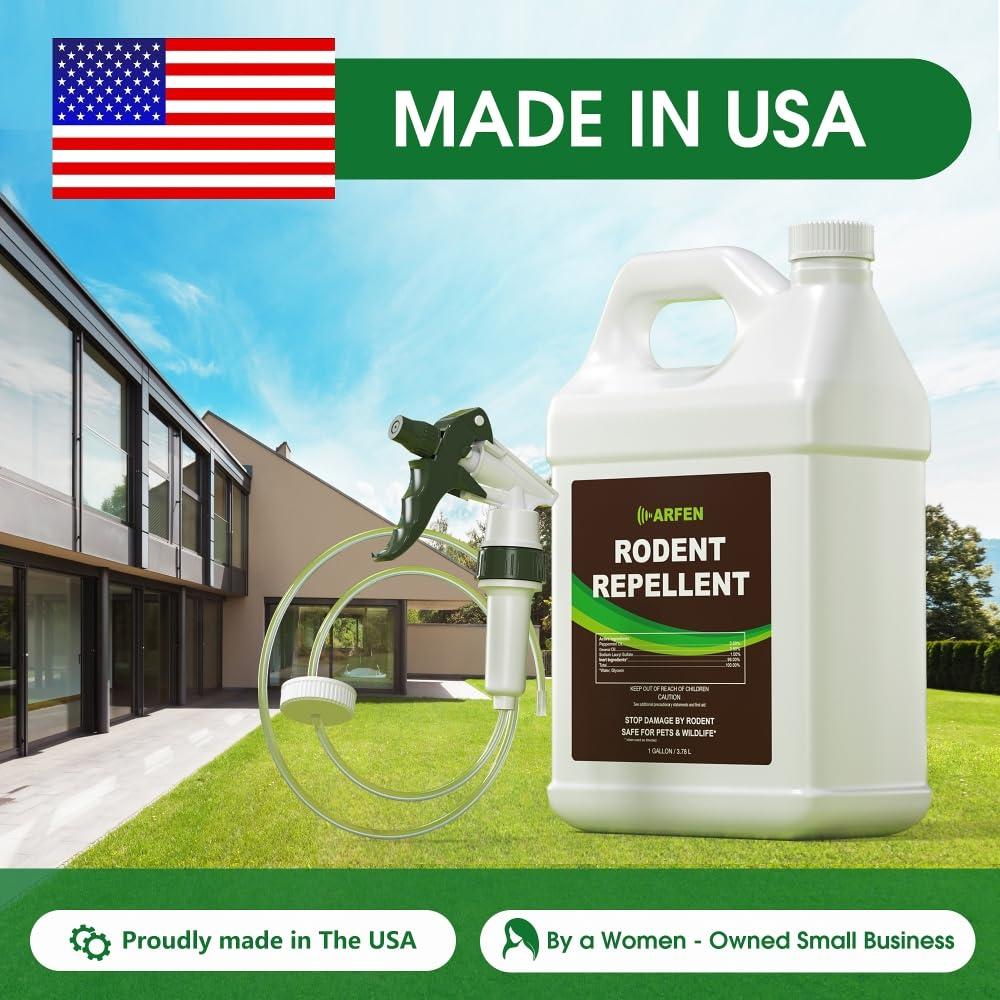 Rodent Repellent Spray – Effective Natural Peppermint Formula for Mice, Rats, Squirrels, and Rodents. Safe for Indoor, Outdoor, and Car Engines. Safe for People and Pets. (1 Gallon) - Image 6