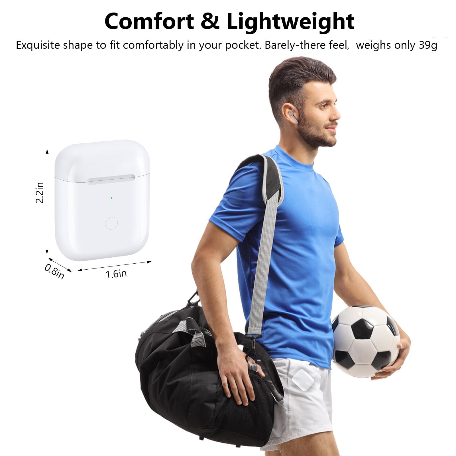 Wireless Charging Case Compatible with AirPod 2 1, Air Pod Charger Case Replacement with Bluetooth Pairing Sync Button, No Earbuds, White - Image 7