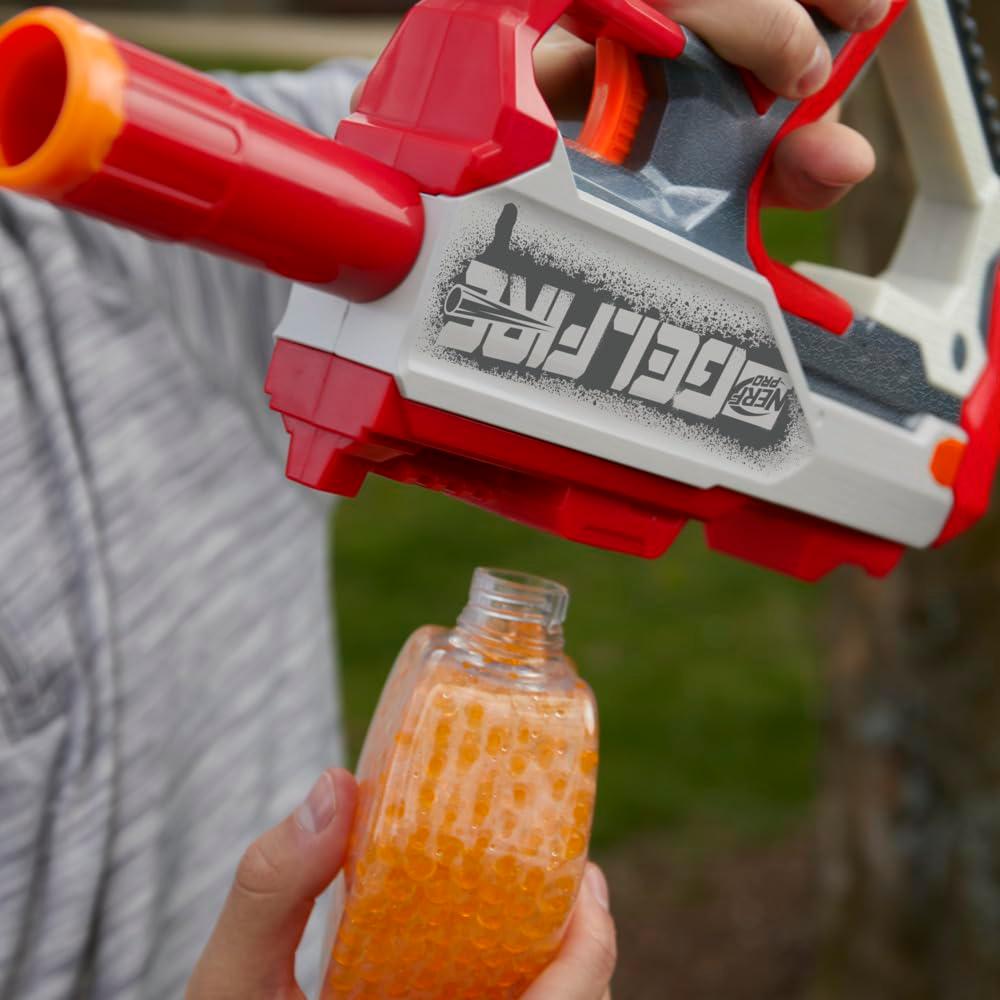 Nerf Pro Gelfire Mythic Full Auto Blaster & 10,000 Gelfire Rounds, 800 Round Hopper, Rechargeable Battery, Eyewear, Ages 14 & Up - Image 2