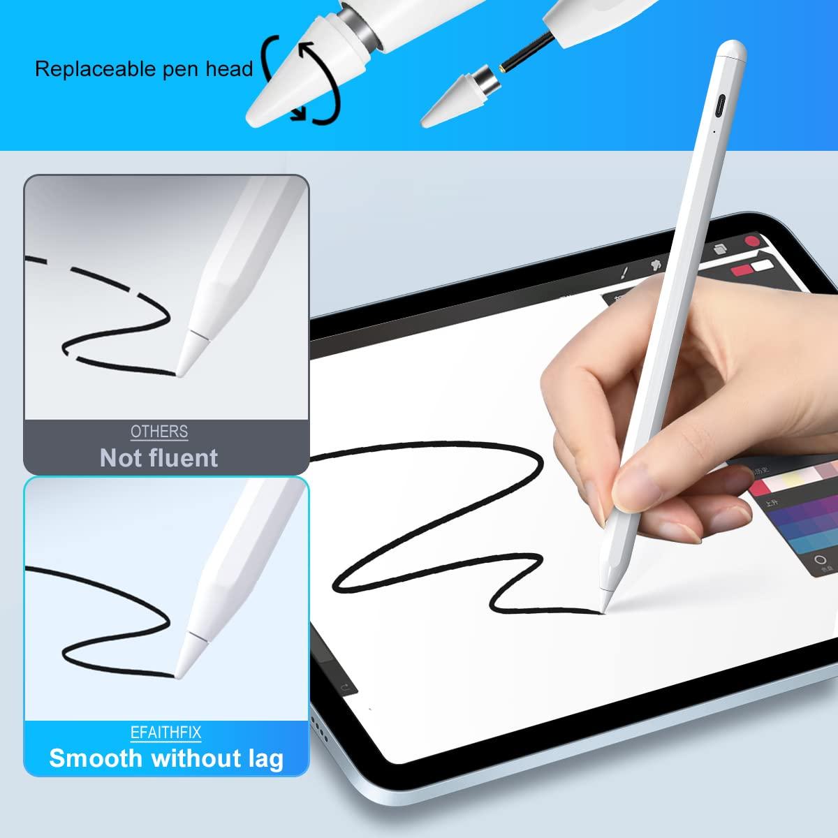 EFAITHFIX Stylus Pen for Touch Screens with Magnetic Design Rechargeable Universal Active Stylus Pen Compatible with iOS/Android/Tablet/Phones/iPad pro/Mini/Air Digital Pencil for Writing and Drawing - Image 2