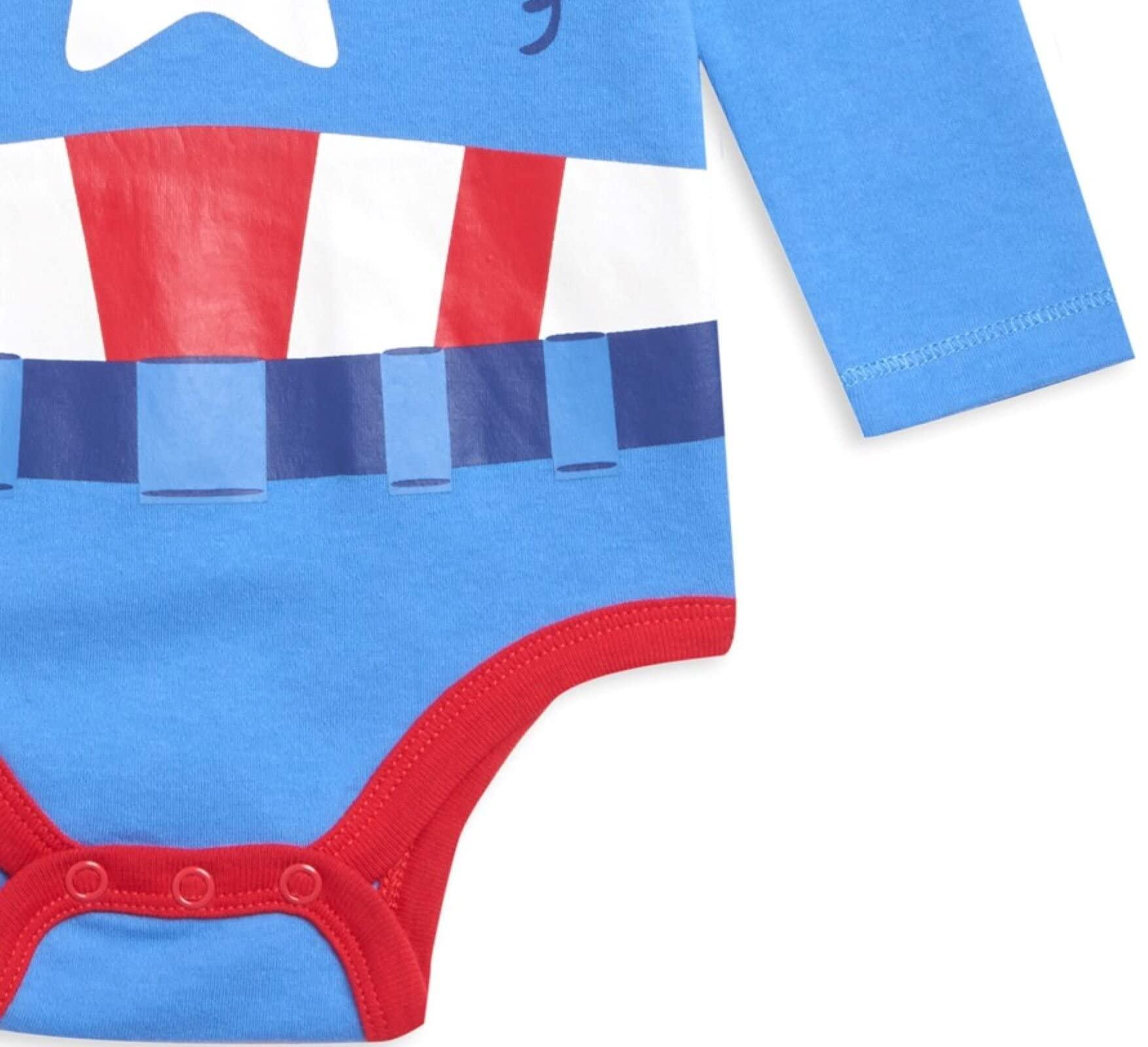 Marvel Avengers Hulk Captain America Spider-Man Baby 3 Pack Cosplay Bodysuits Newborn to Infant - Image 7