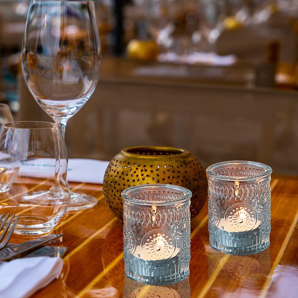 SHMILMH Clear Tealight Candle Holders Set of 36, Ribbed Votive Candle Holders Bulk for Vintage Wedding Table Birthday Party Decoration - Image 5