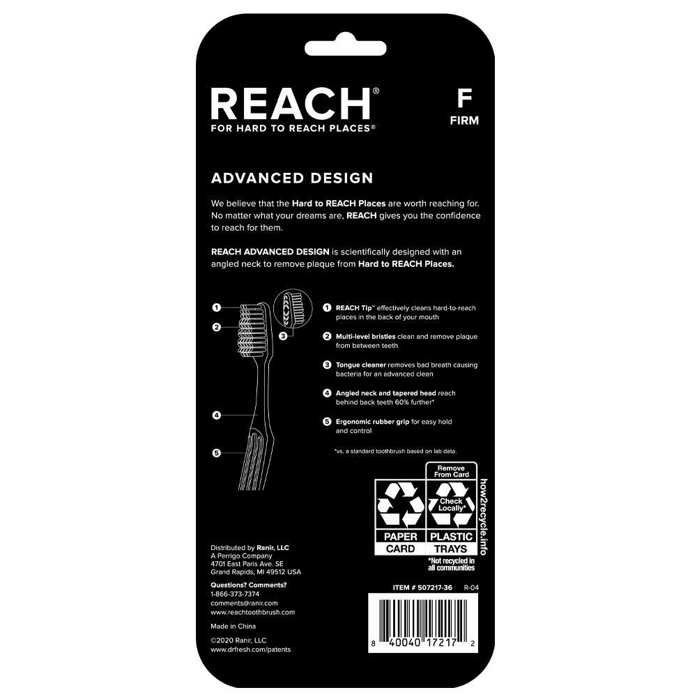 Reach Advanced Design Toothbrush, Firm Bristles, 7 Count Value Pack - Image 9