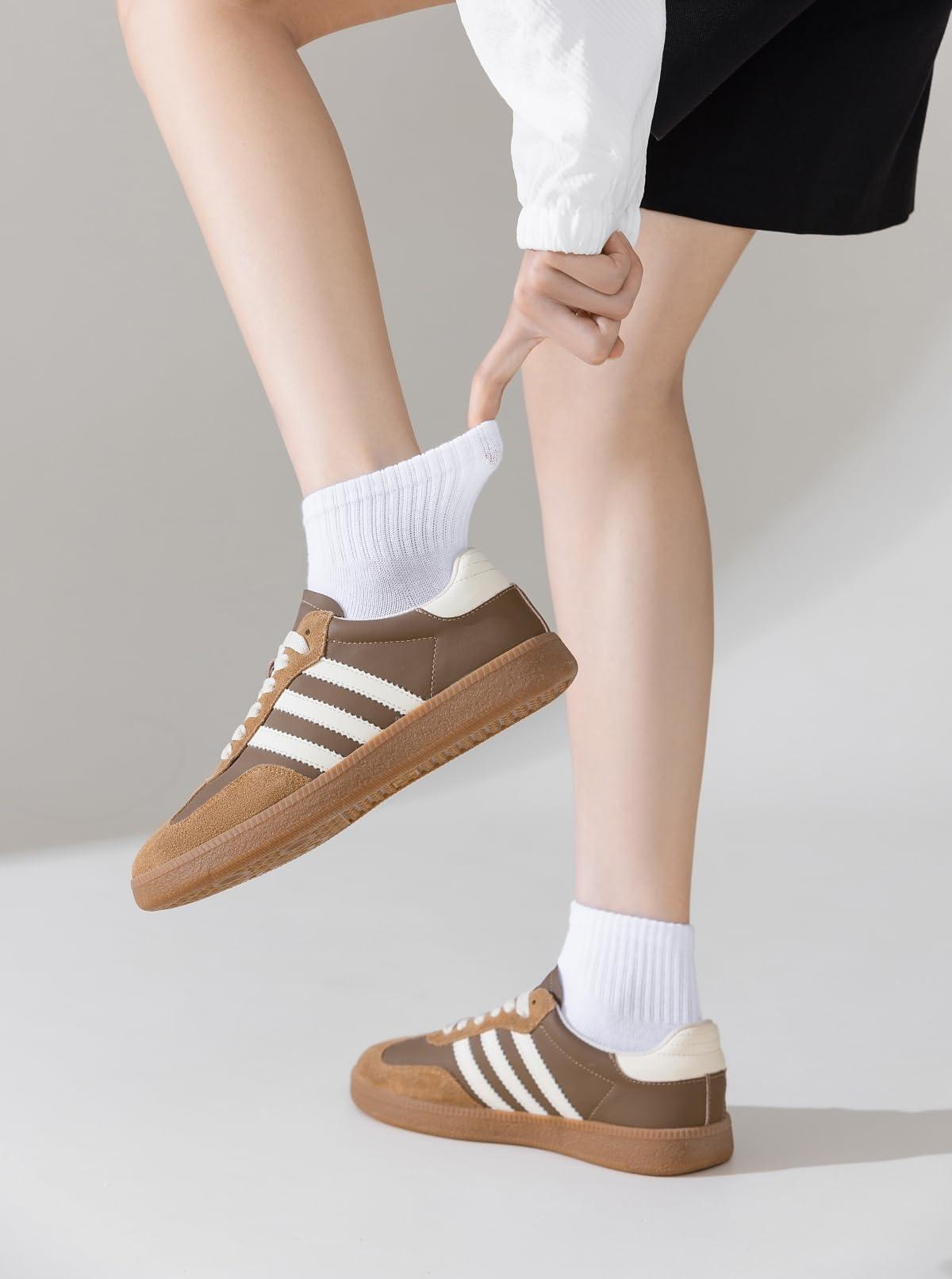 ACCFOD Womens Ankle Socks Thin Cotton Gym Athletic Mini Crew Socks 5 Pairs - Image 4