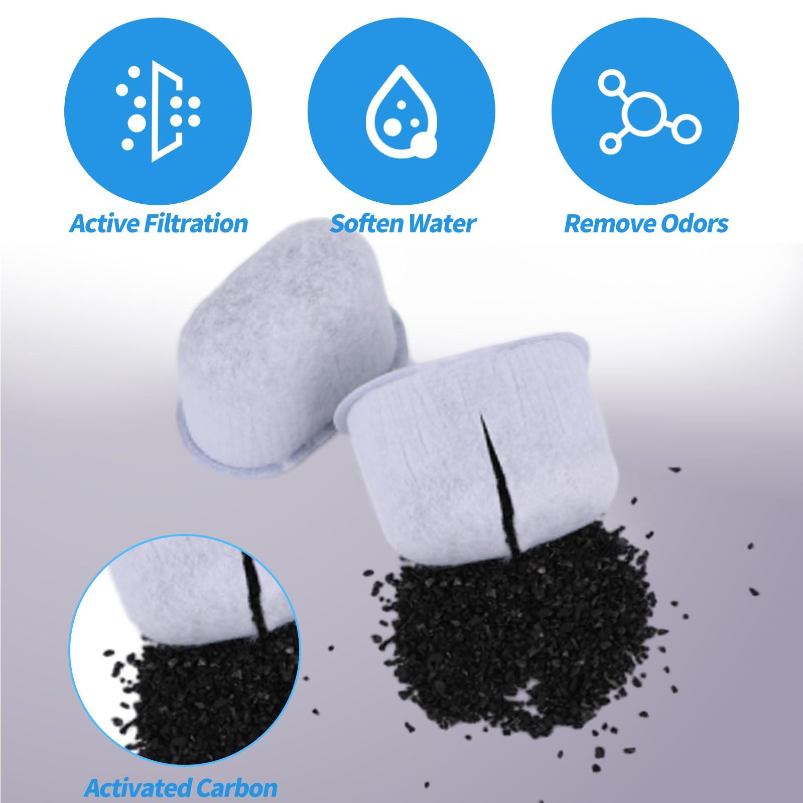 6pcs Water Filter for Breville Espresso Machine, Coffee Maker Filter Replacement Part for Breville Barista Express Accessories (Activated Carbon) - Image 3