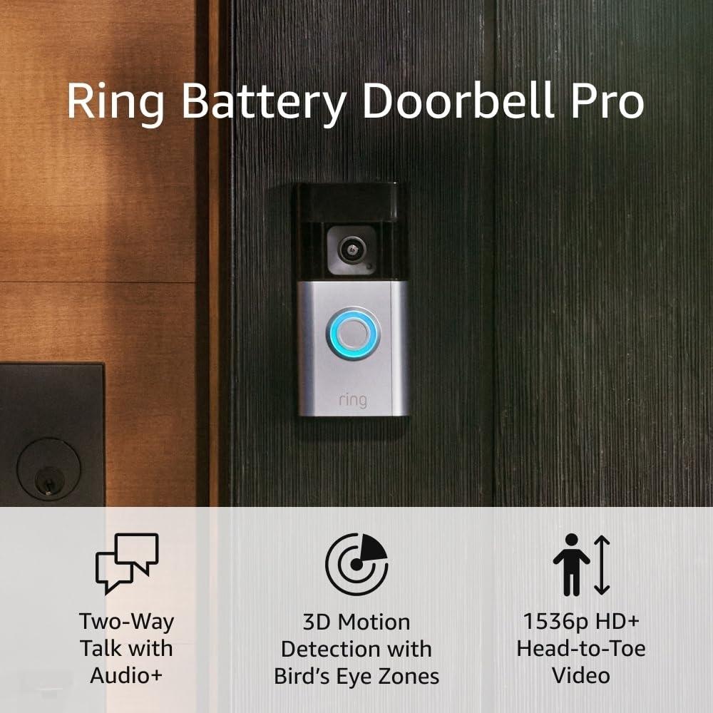 Ring Battery Doorbell Pro (newest model), Two-Way Talk with Audio+, 3D Motion Detection, and 1536p HD+ Head-to-Toe Video - Image 8