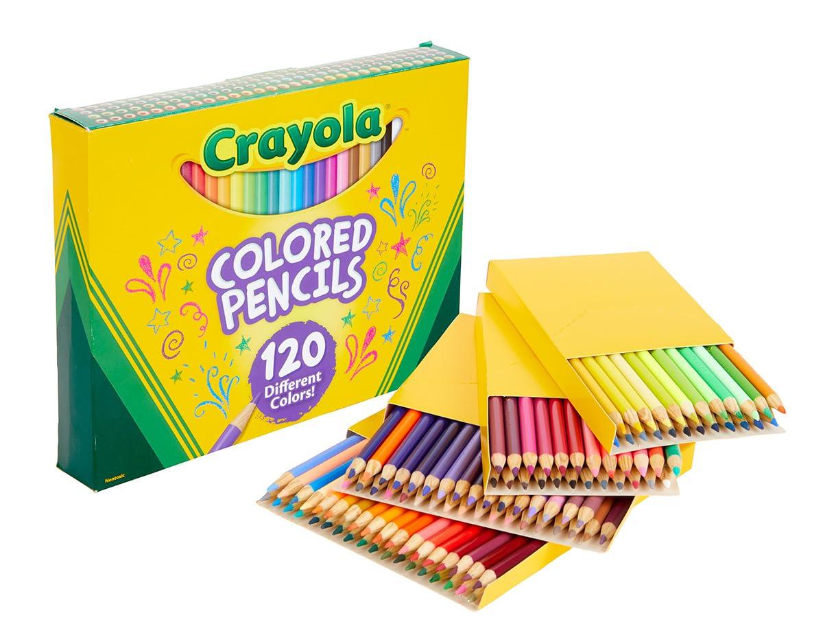 Crayola Colored Pencils Set for Kids (120ct), Bulk Art Supplies for Kids, Back to School Essentials, Teacher Classroom Must Haves, Coloring Book Pencils